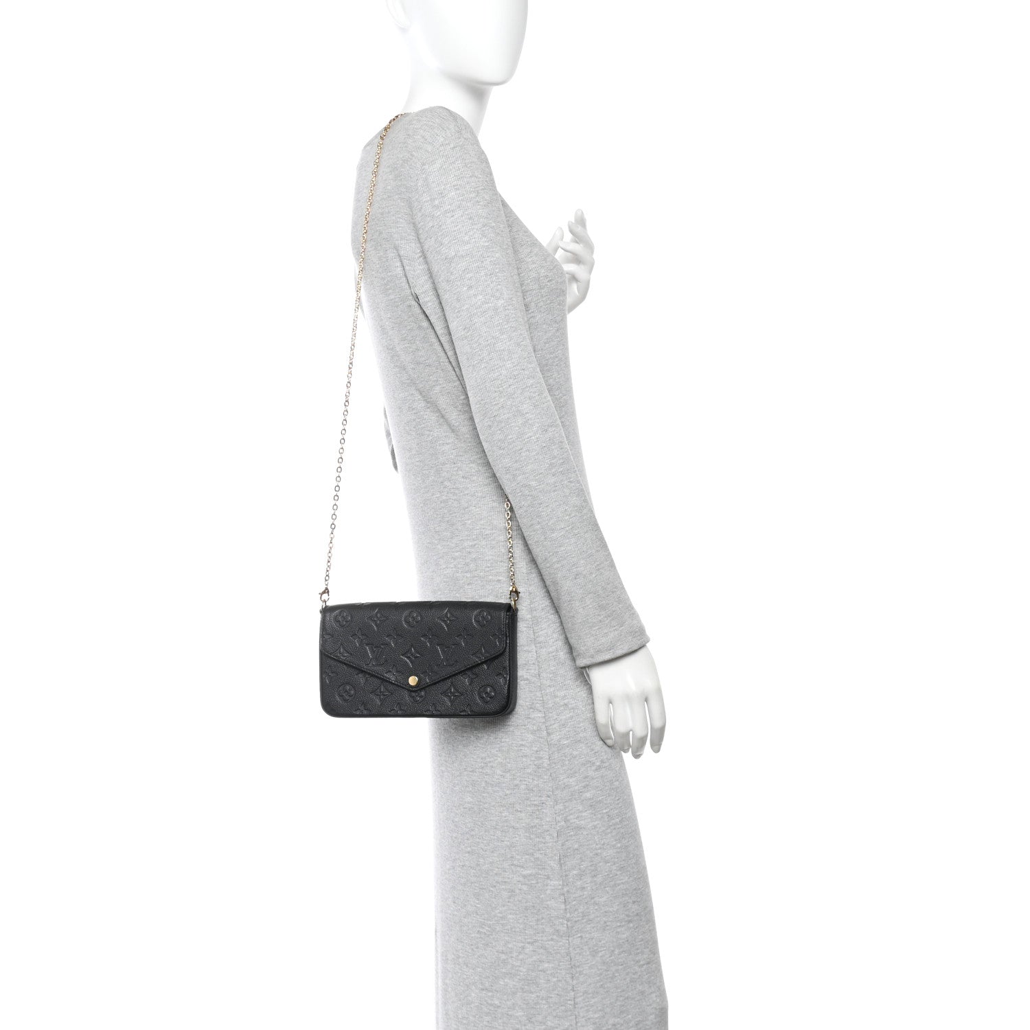 Empreinte Pochette Felicie Chain Wallet Black