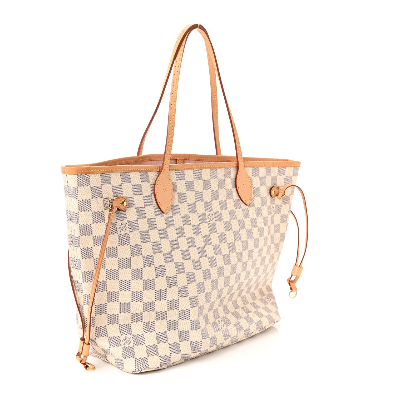 Damier Azur Neo Neverfull MM Rose Ballerine