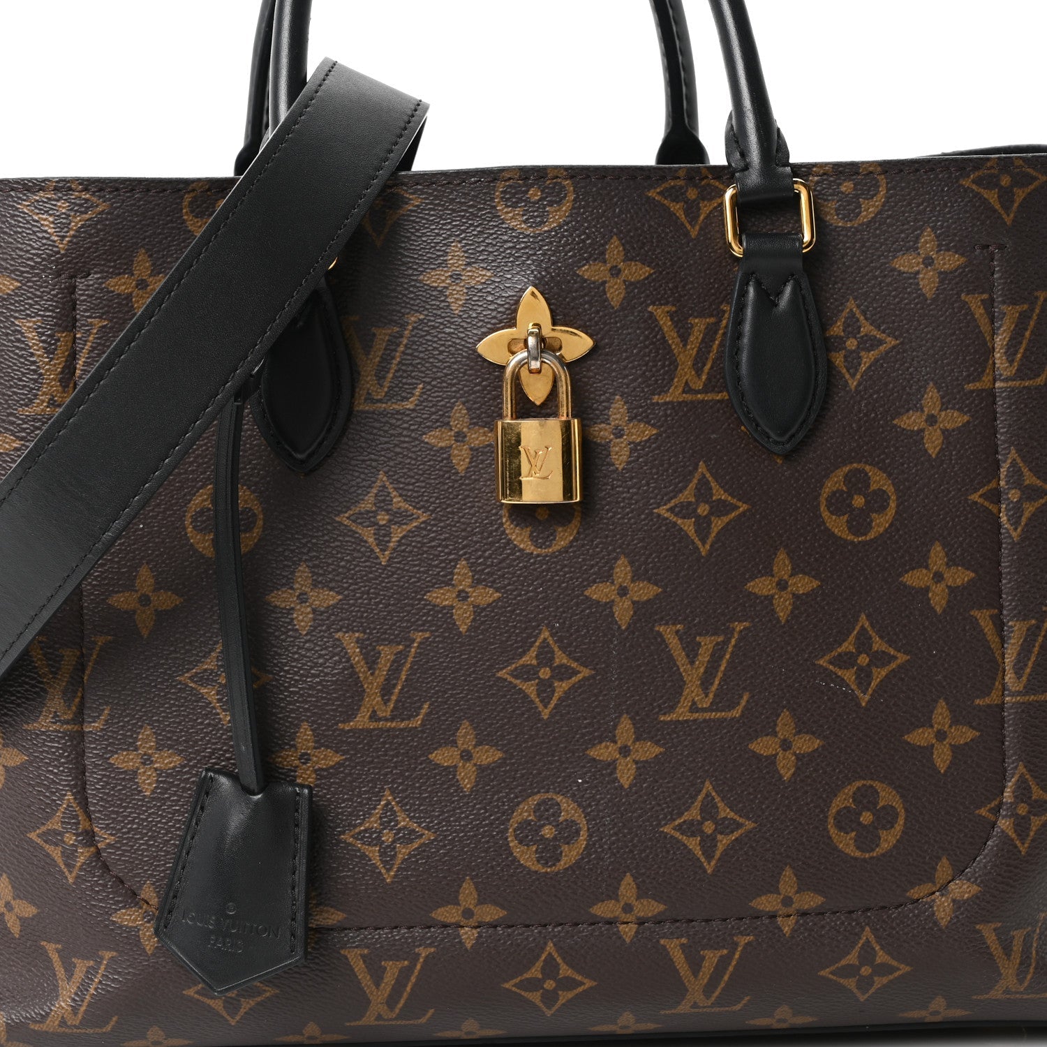 Monogram Flower Tote Black