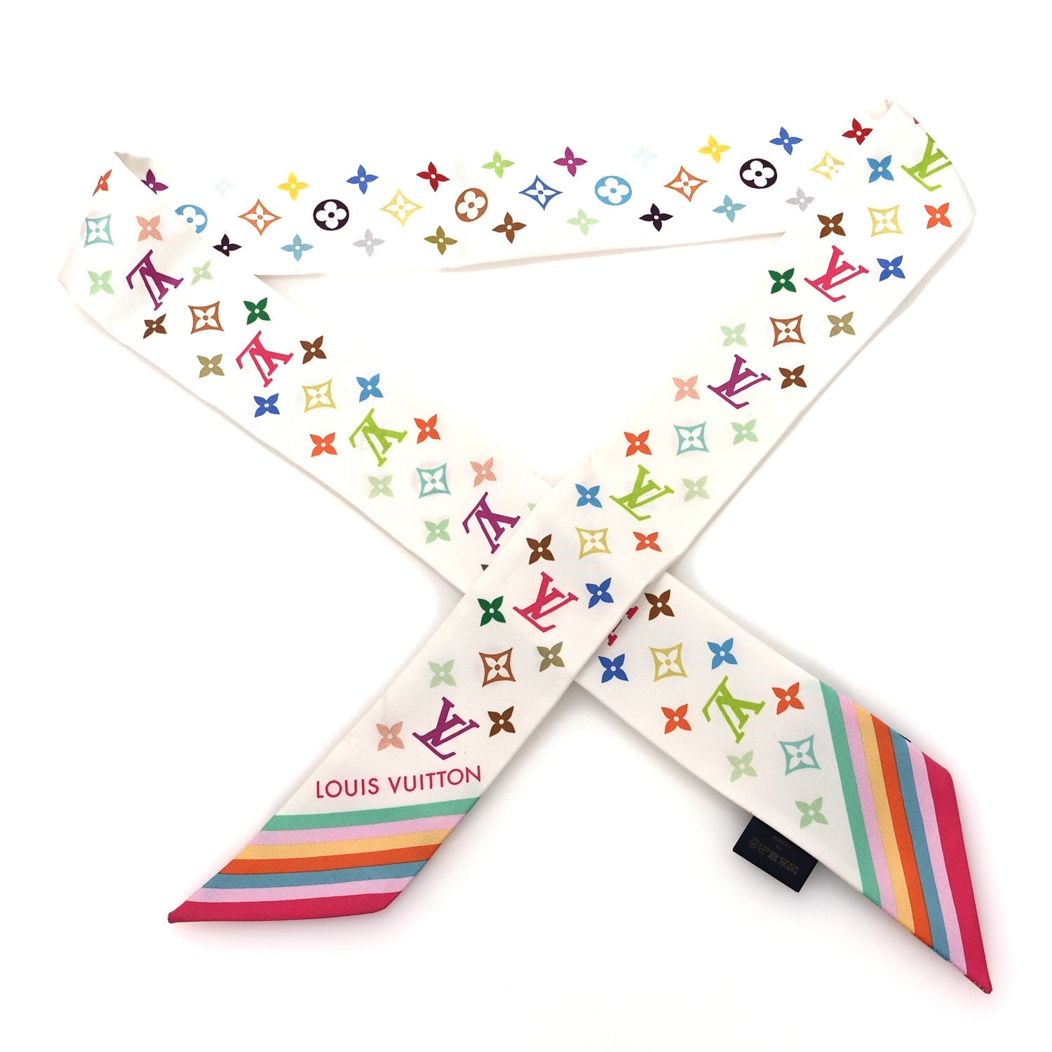 LV X TM Silk Monogram Multicolor BB Bandeau White