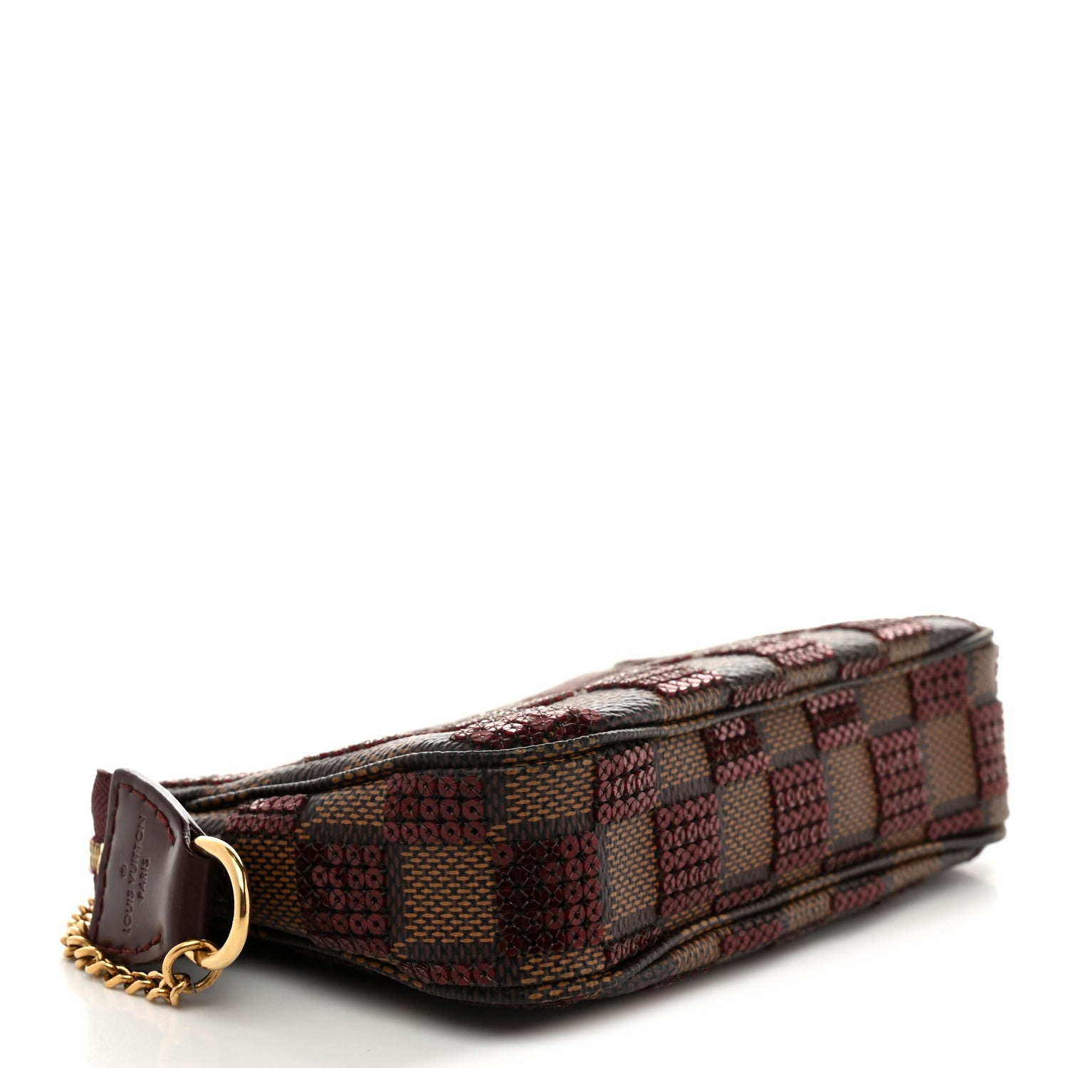 Damier Paillettes Mini Pochette Accessories Red