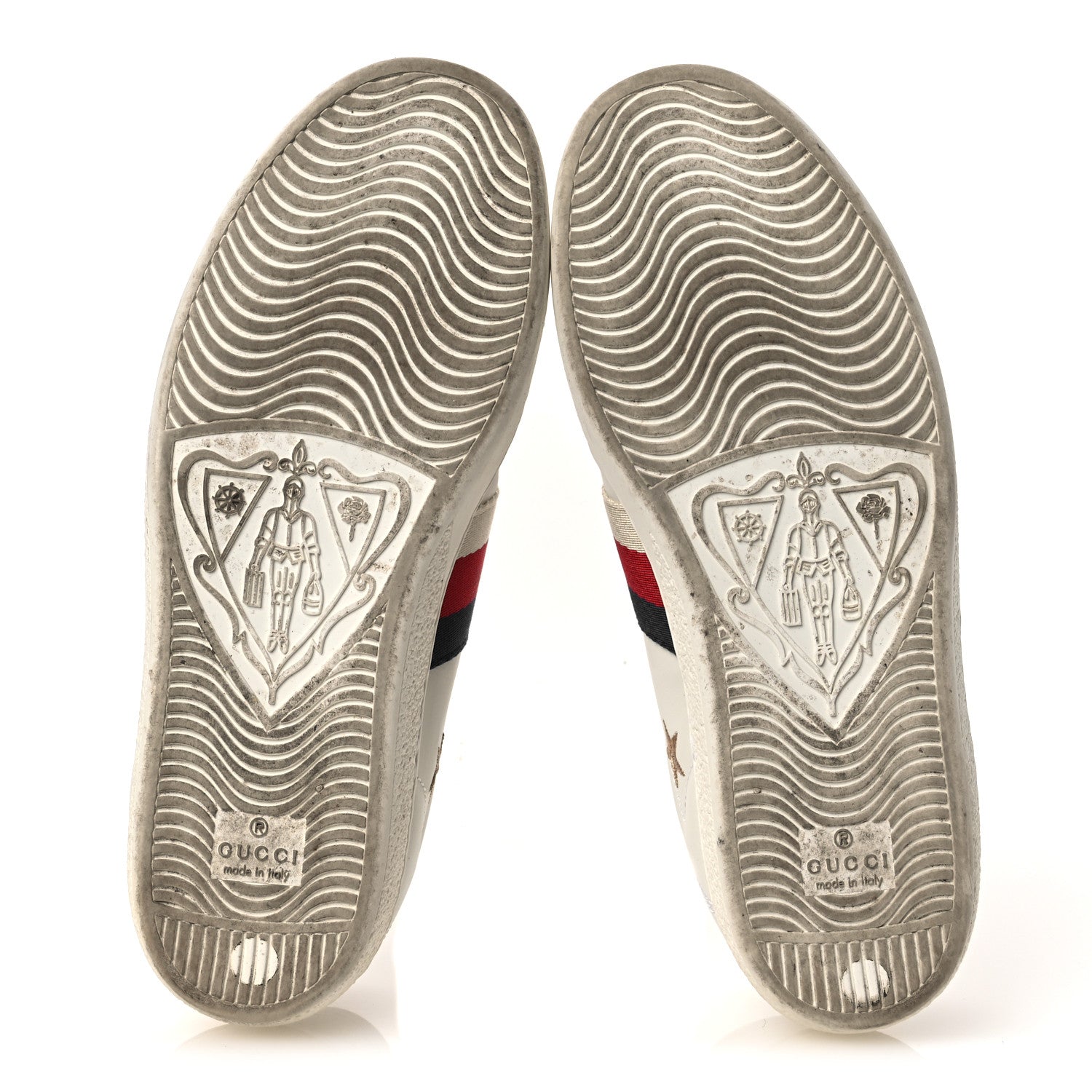 Calfskin Bee Star Embroidered Sylvie Web Ace Sneakers 35.5 White