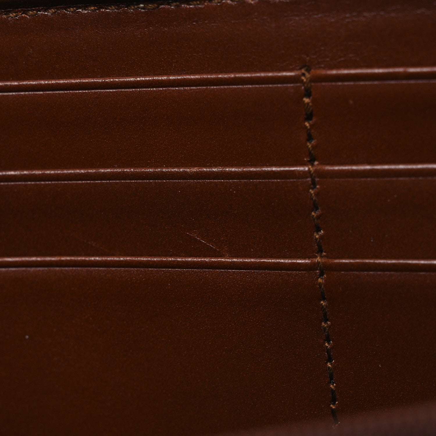 GG Supreme Monogram Cuoio Toscano Zip Around Wallet Beige Ebony Cuir