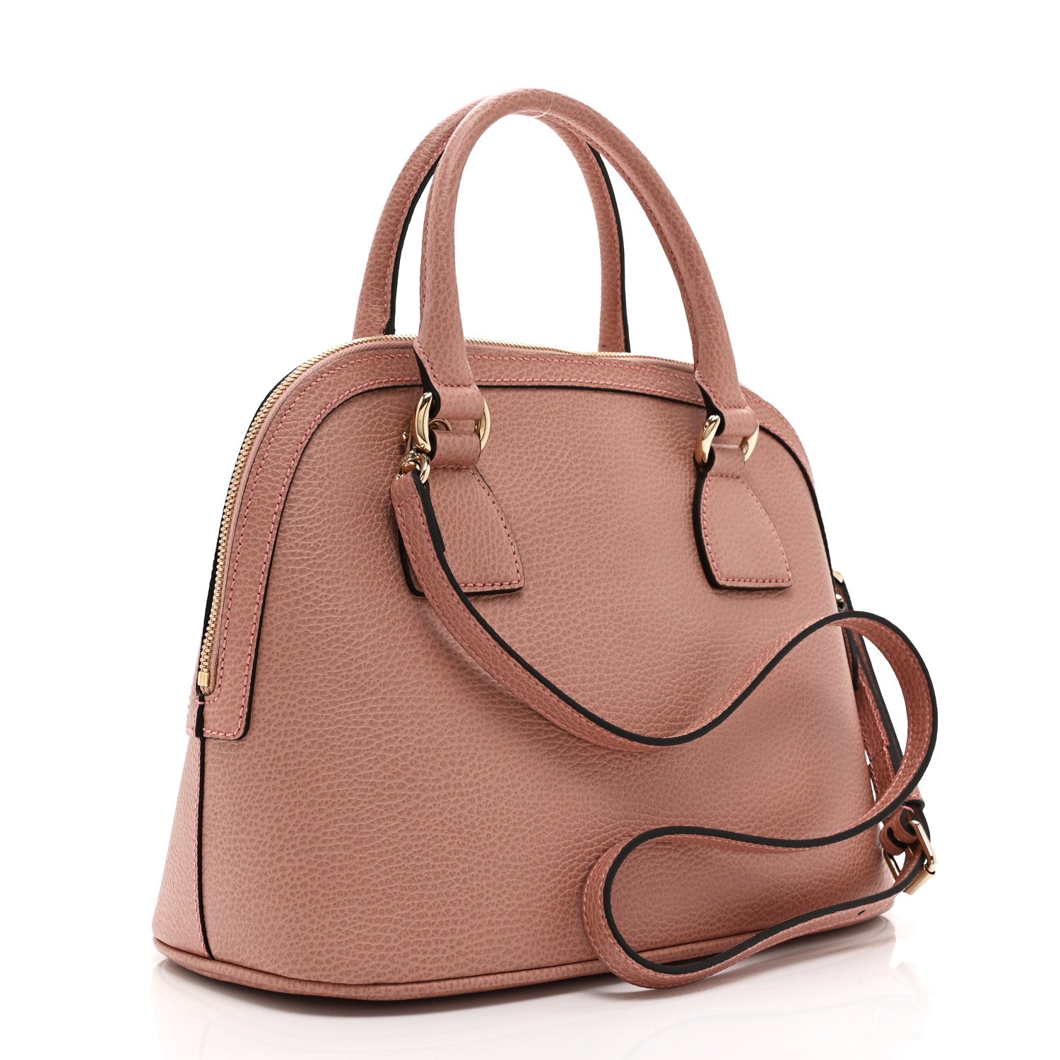 Dollar Calfskin Small GG Charm Dome Bag Soft Pink