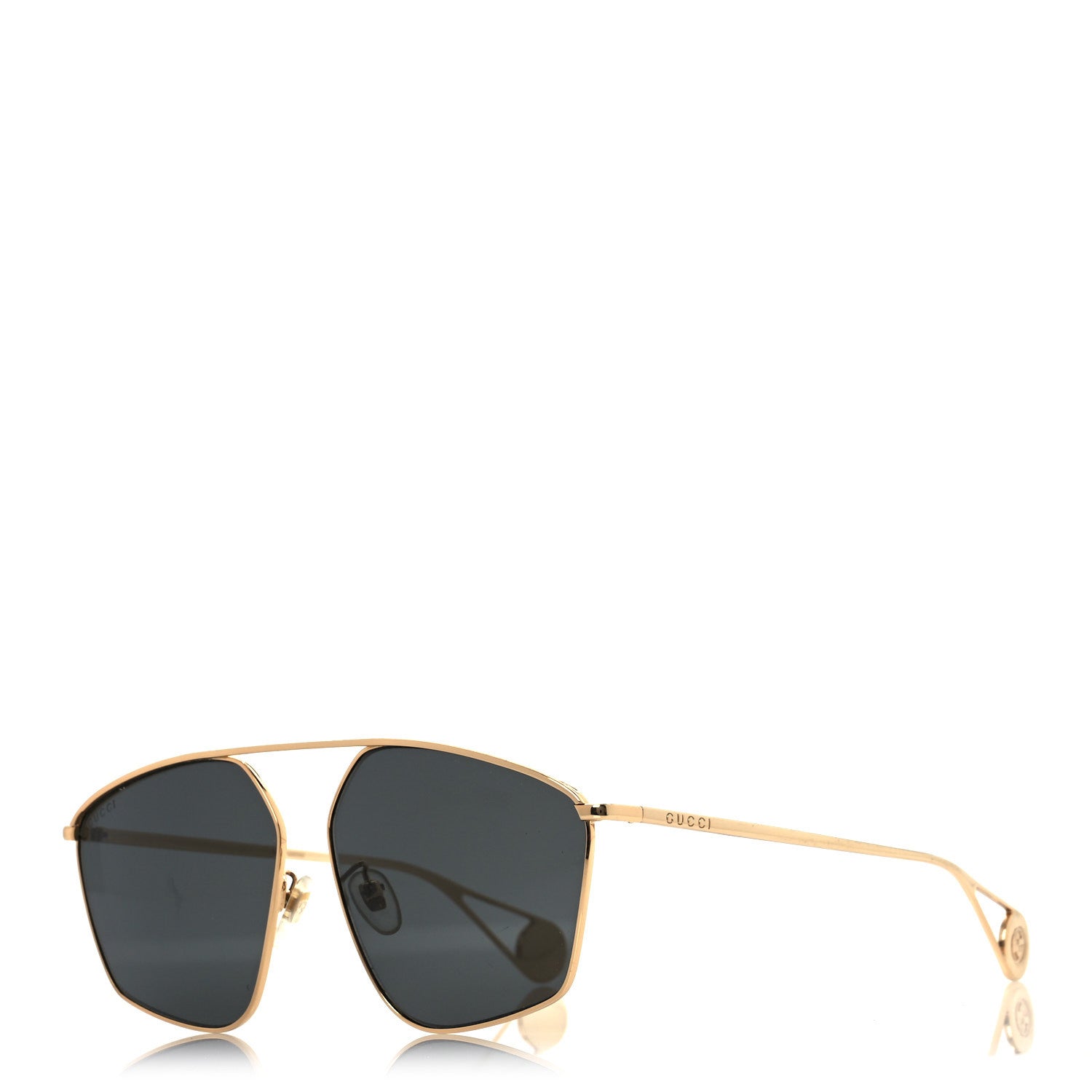 Square Frame GG0437SA Sunglasses Gold
