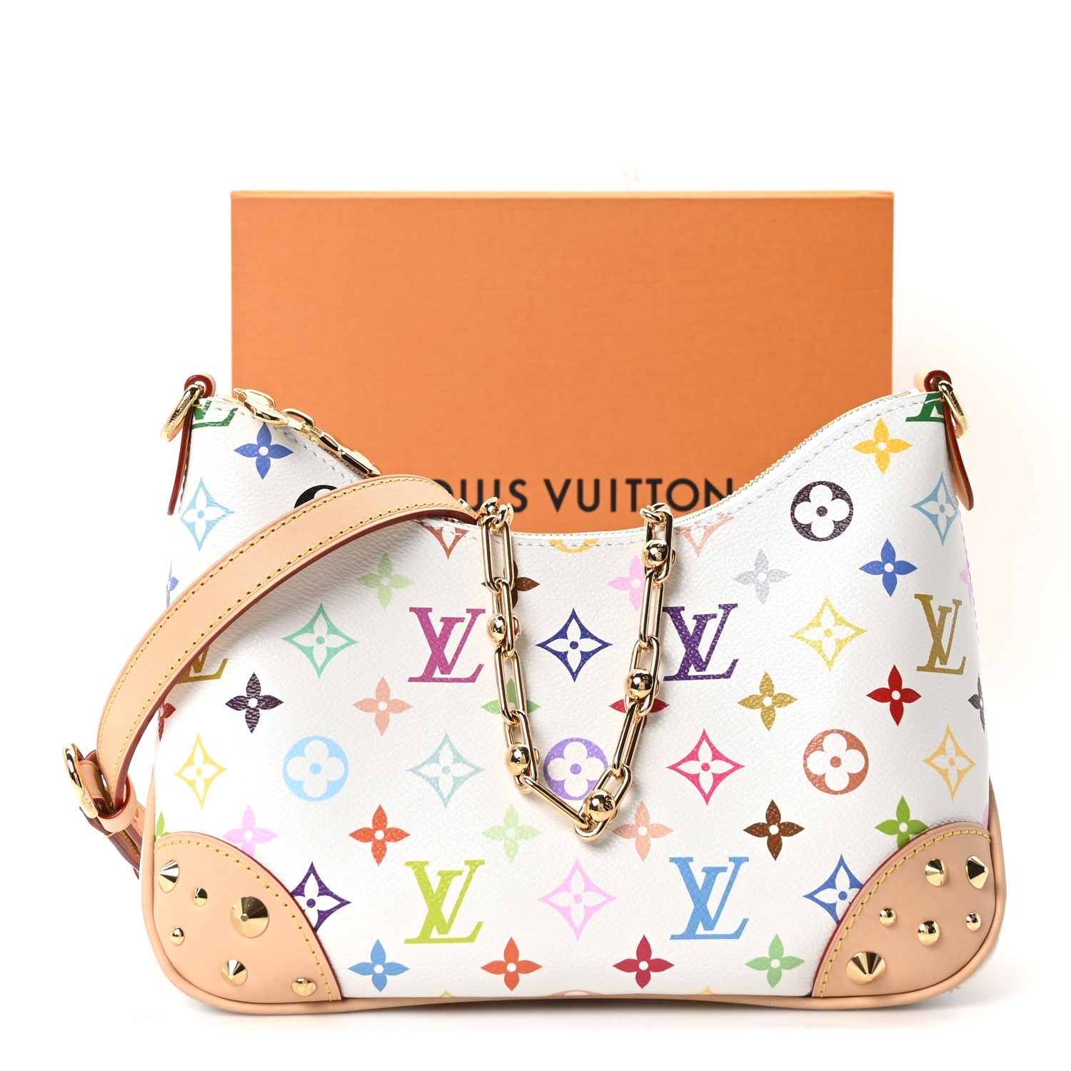 LV X TM Monogram Multicolor Boulogne NM PM White