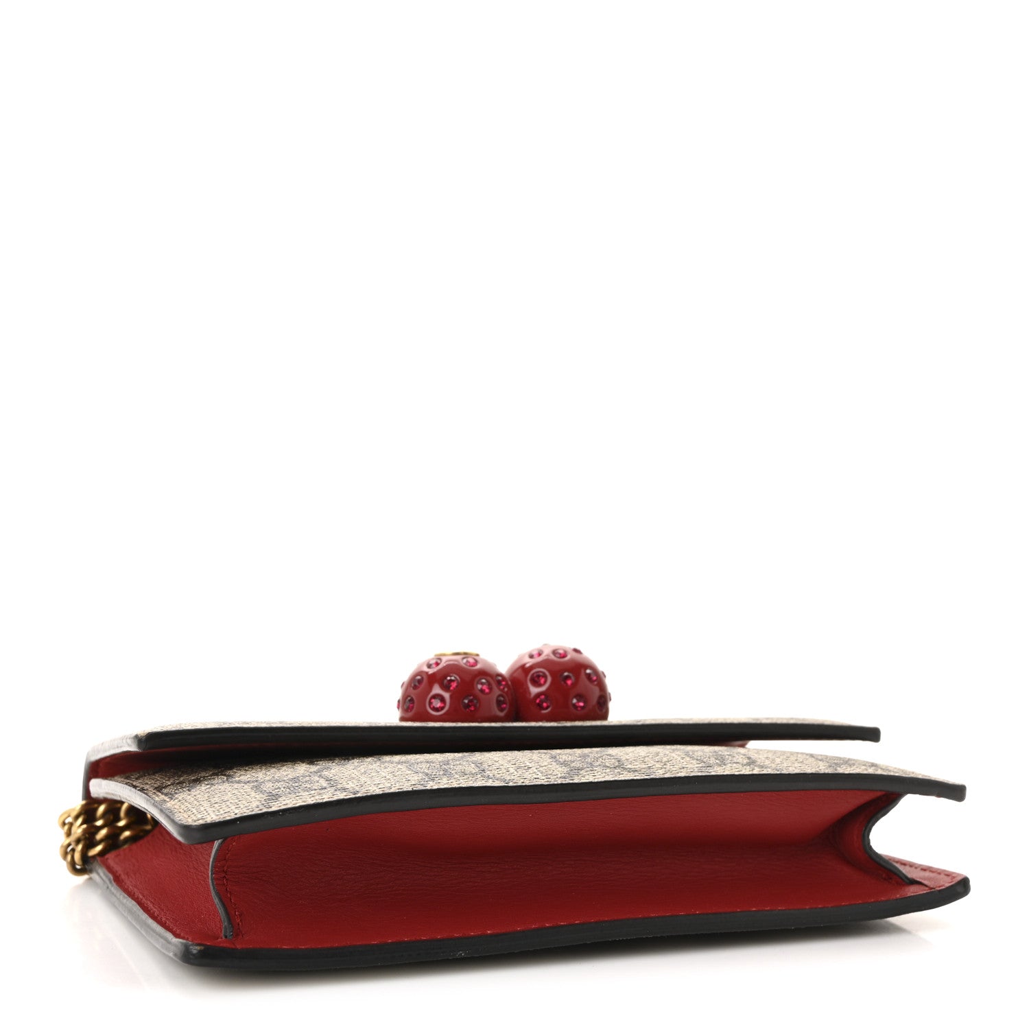 GG Supreme Monogram Mini Cherry Chain Bag