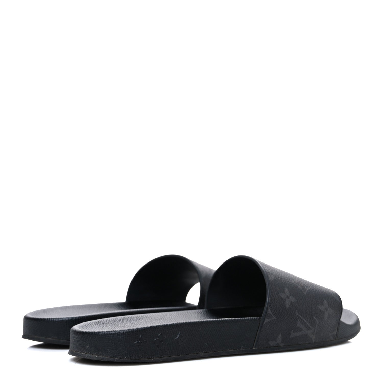 Rubber Monogram Eclipse Mens Waterfront Mules 9 Black