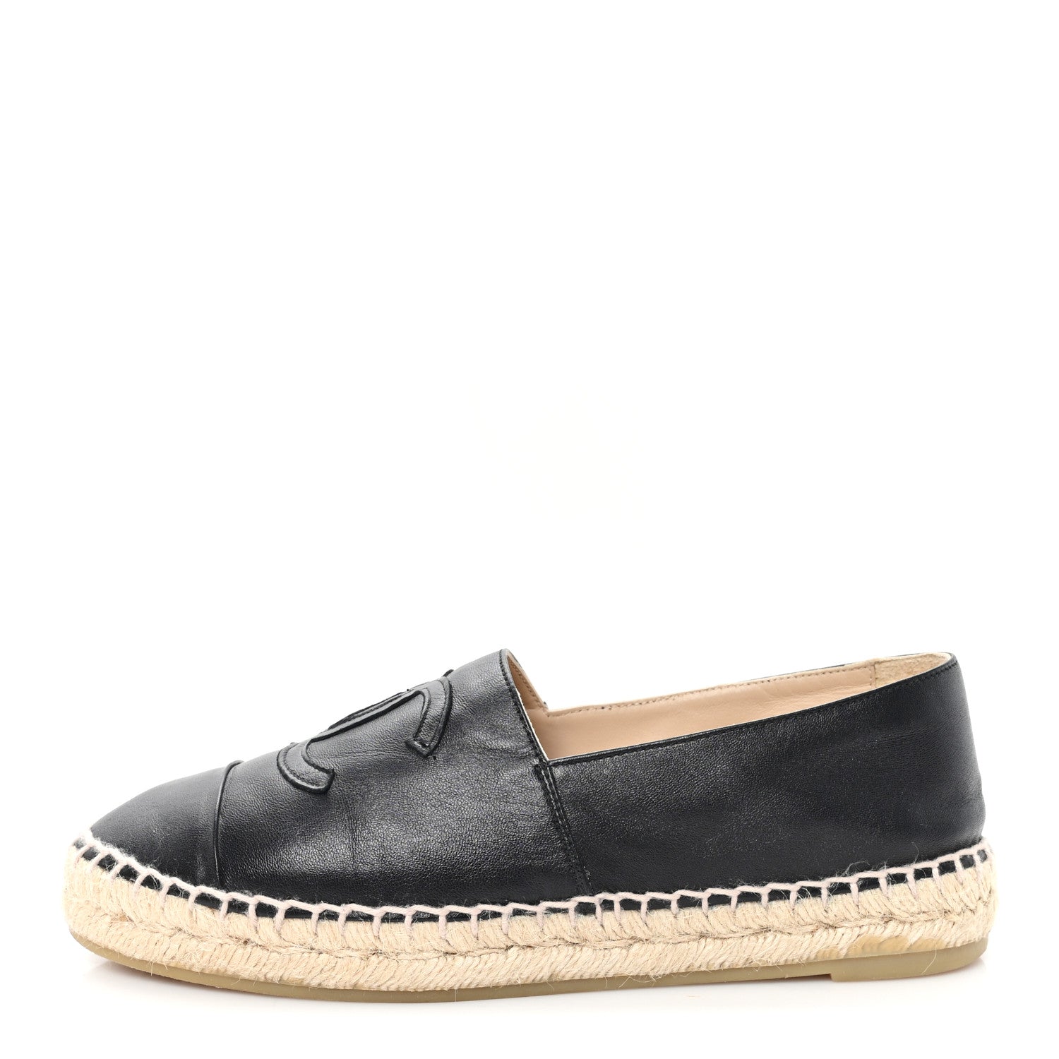 Lambskin CC Espadrilles 36 Black