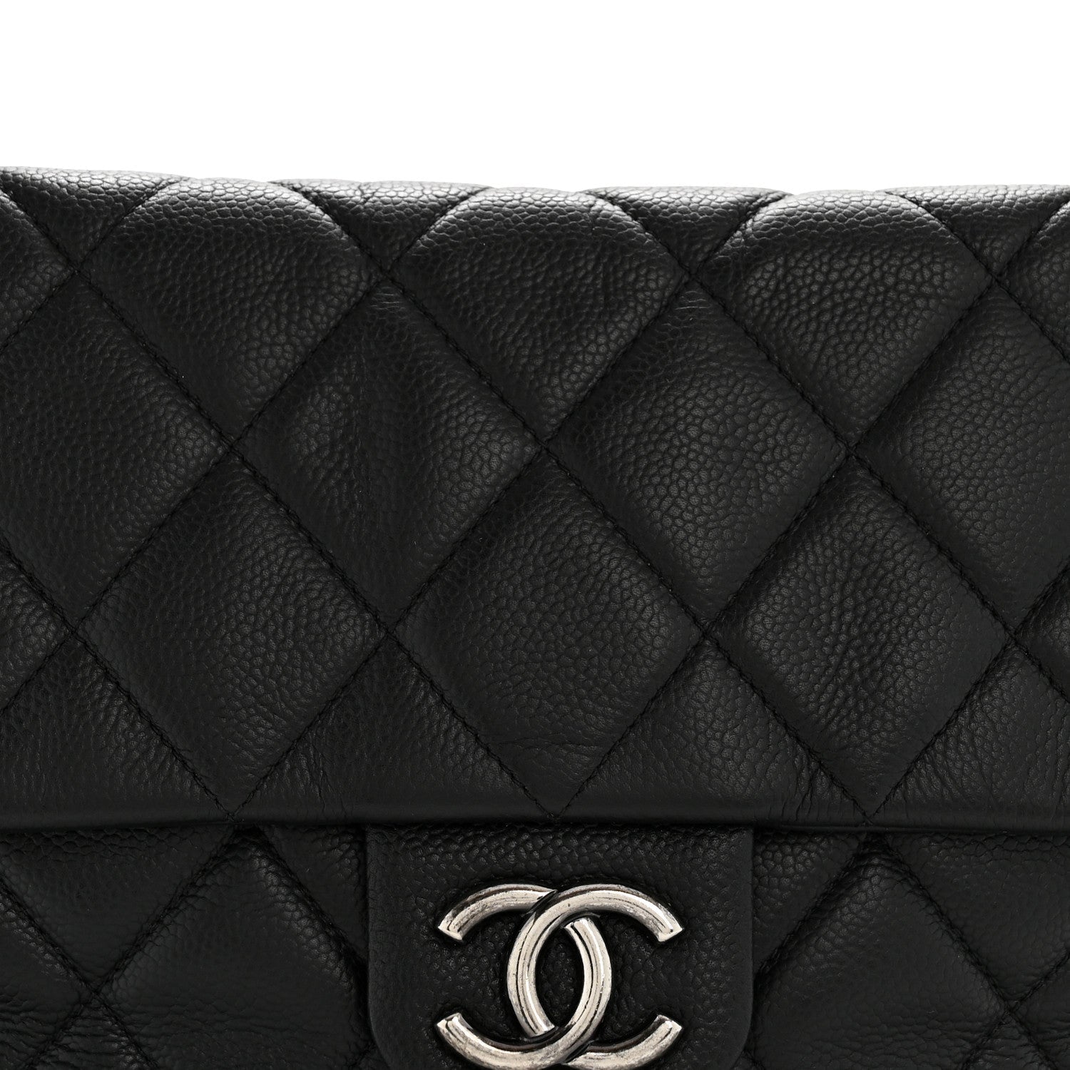 Caviar Quilted Coco Casual Flap Black