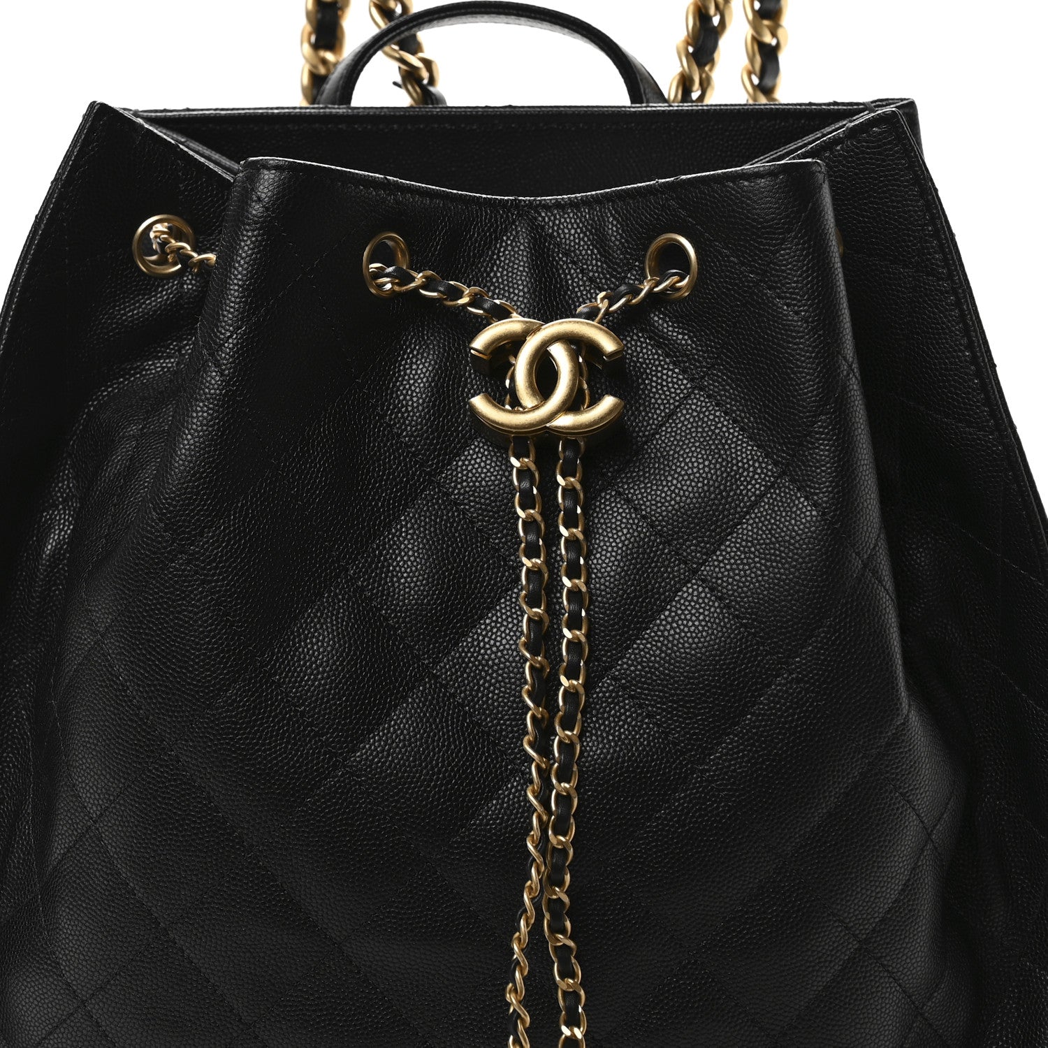 Caviar Quilted Large Chanel 25 Backpack Black
