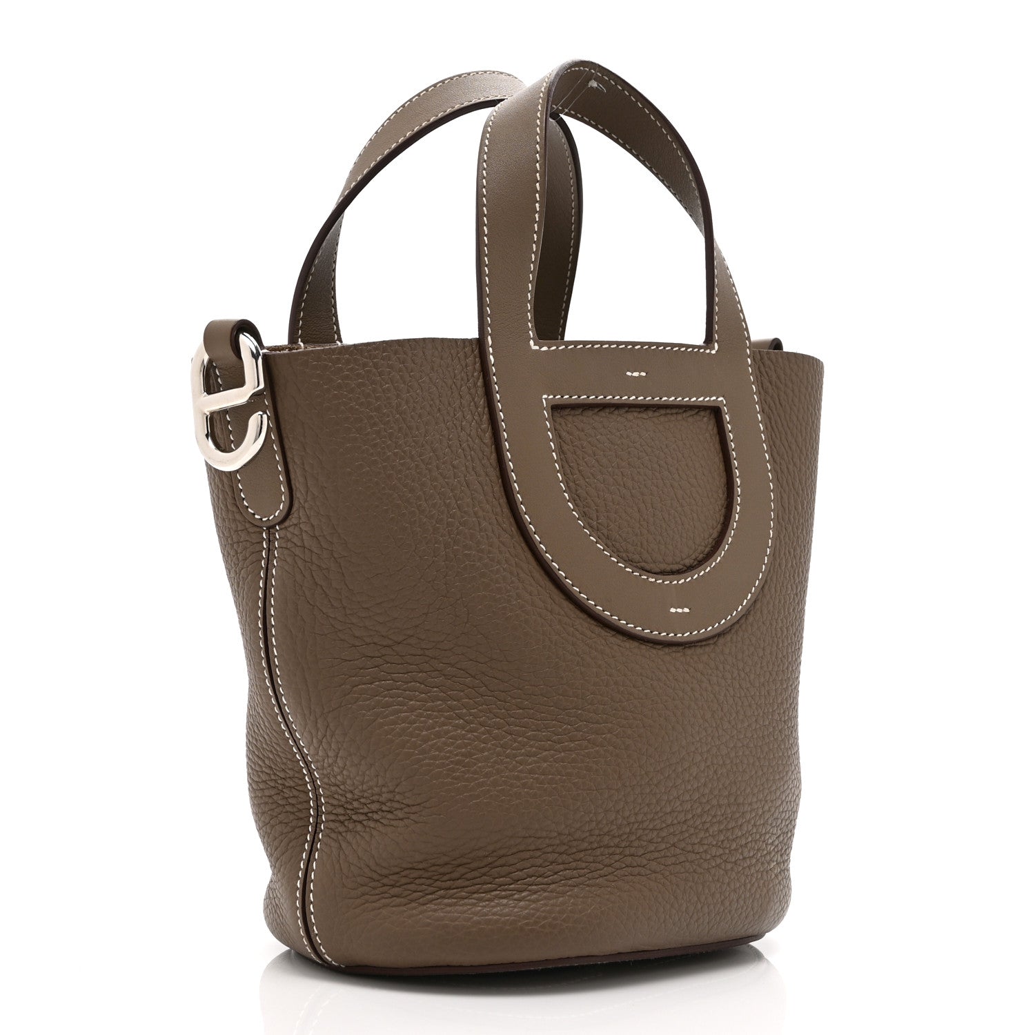 Taurillon Clemence Swift In-The-Loop 18 Bag Etoupe