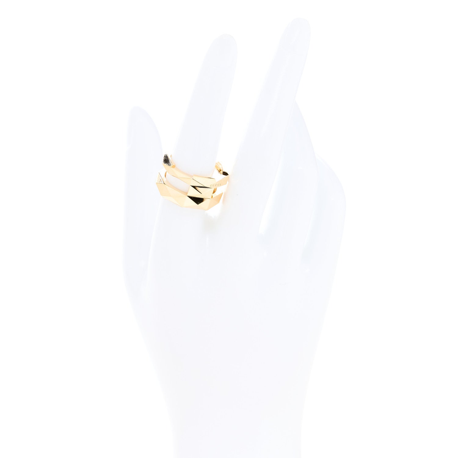 18K Yellow Gold Link to Love Double Ring 57 8