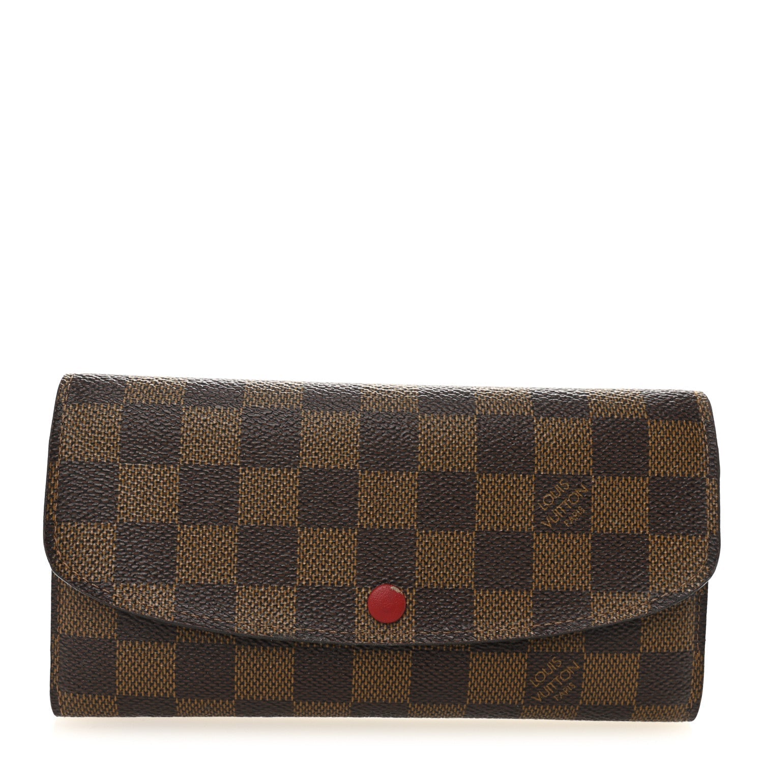 Damier Ebene Emilie Wallet Red