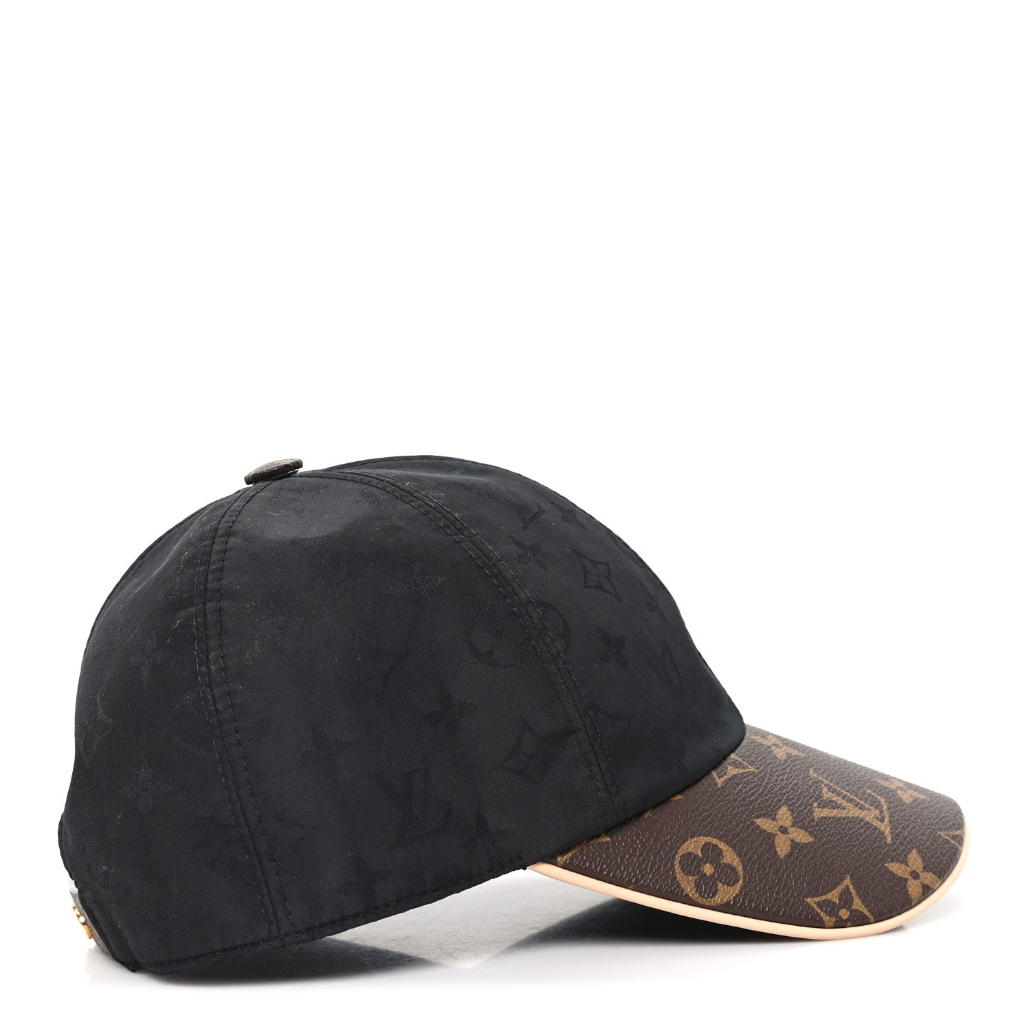 Polyester Silk Monogram LV Get Ready Cap M Black