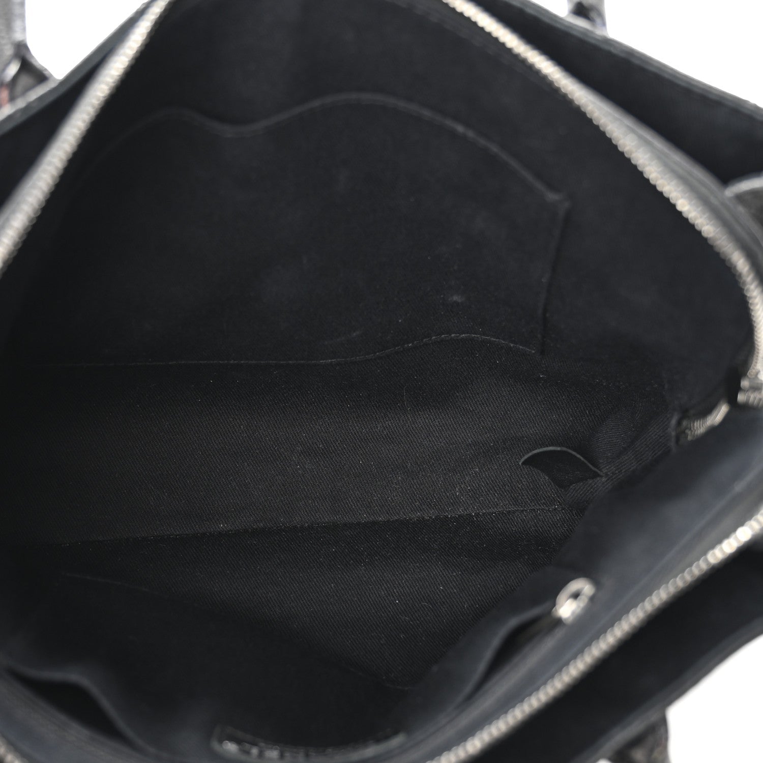 Grained Vegetal Calfskin Small Urban Shopping Tote Black