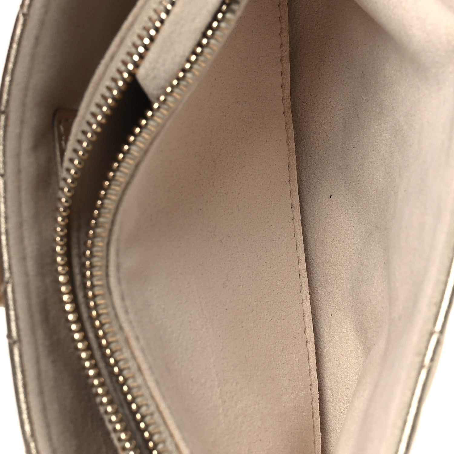 Metallic Lambskin Quilted Mini Phone Holder Clutch Light Gold