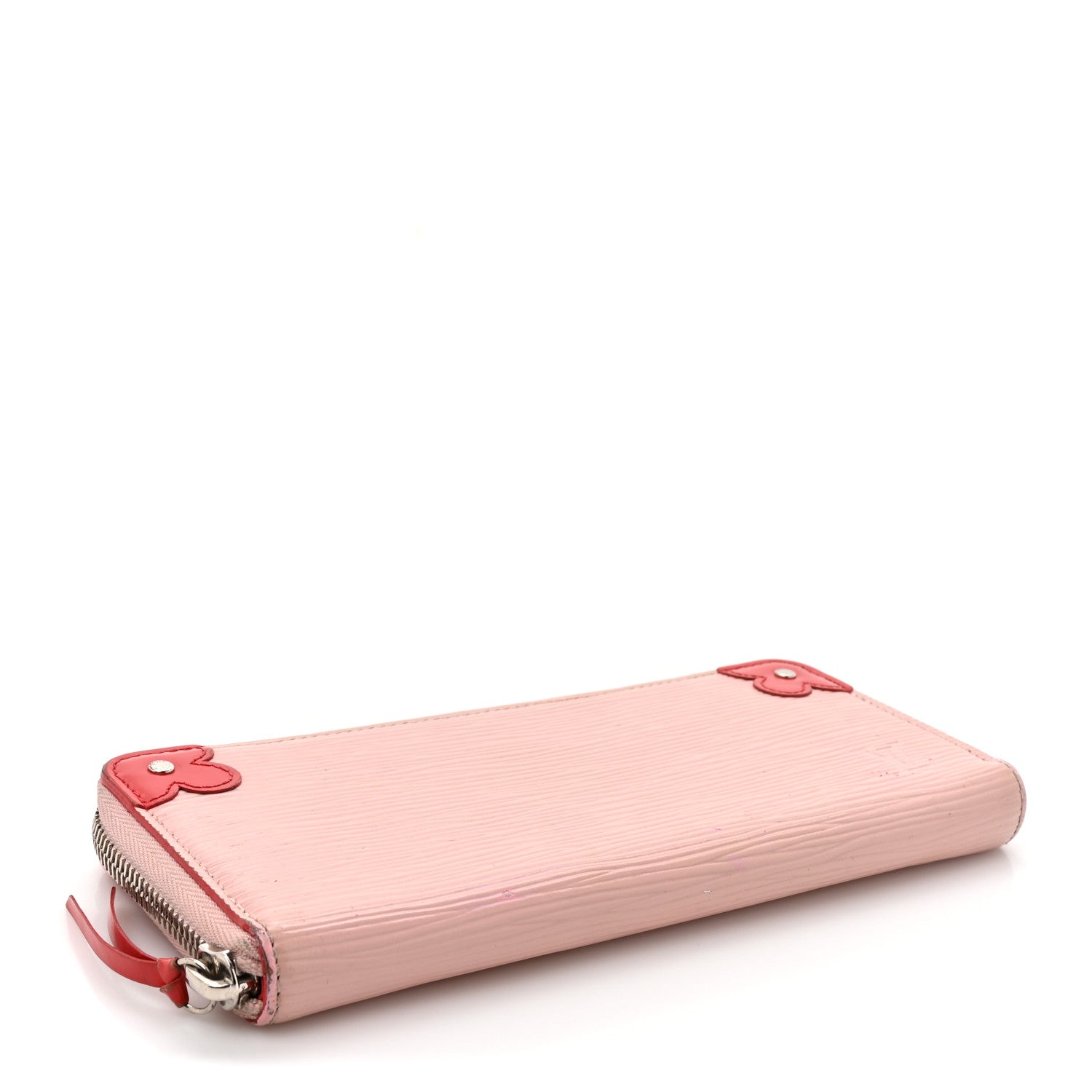 Epi Blooming Corners Clemence Wallet Rose Ballerine Coquelicot