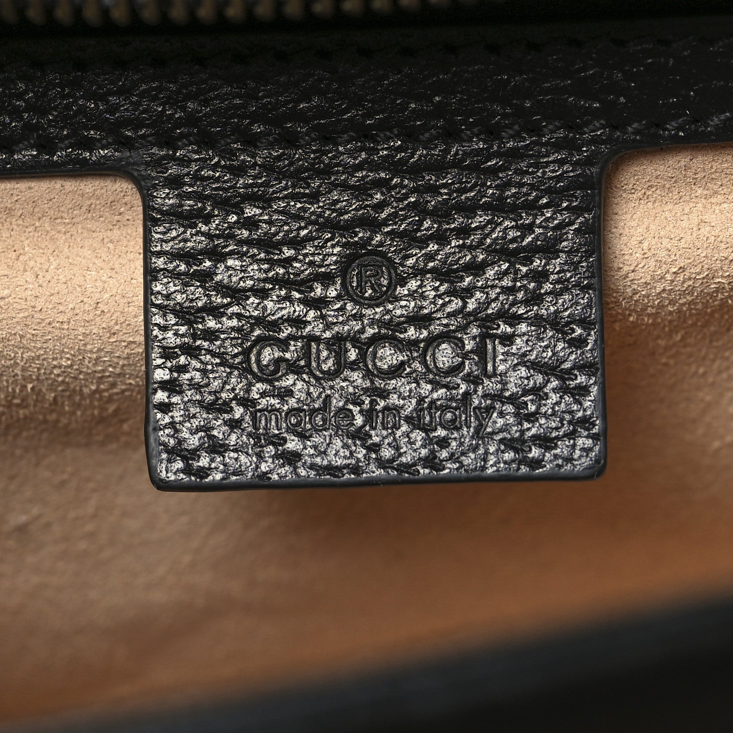 Textured Dollar Calfskin Web Small Ophidia Padlock Top Handle Bag Black