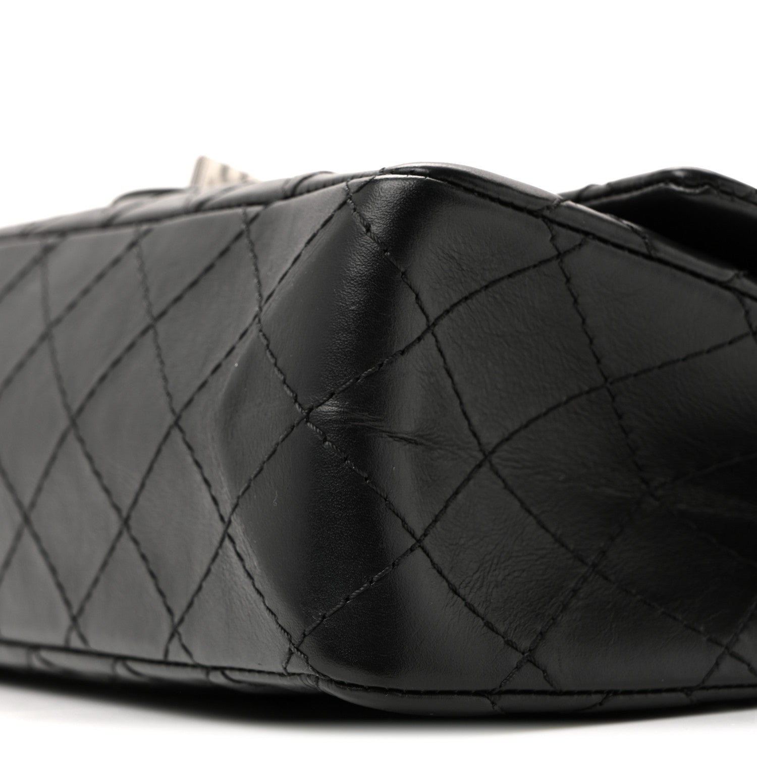 Aged Calfskin Quilted 2.55 Reissue 225 Flap Black