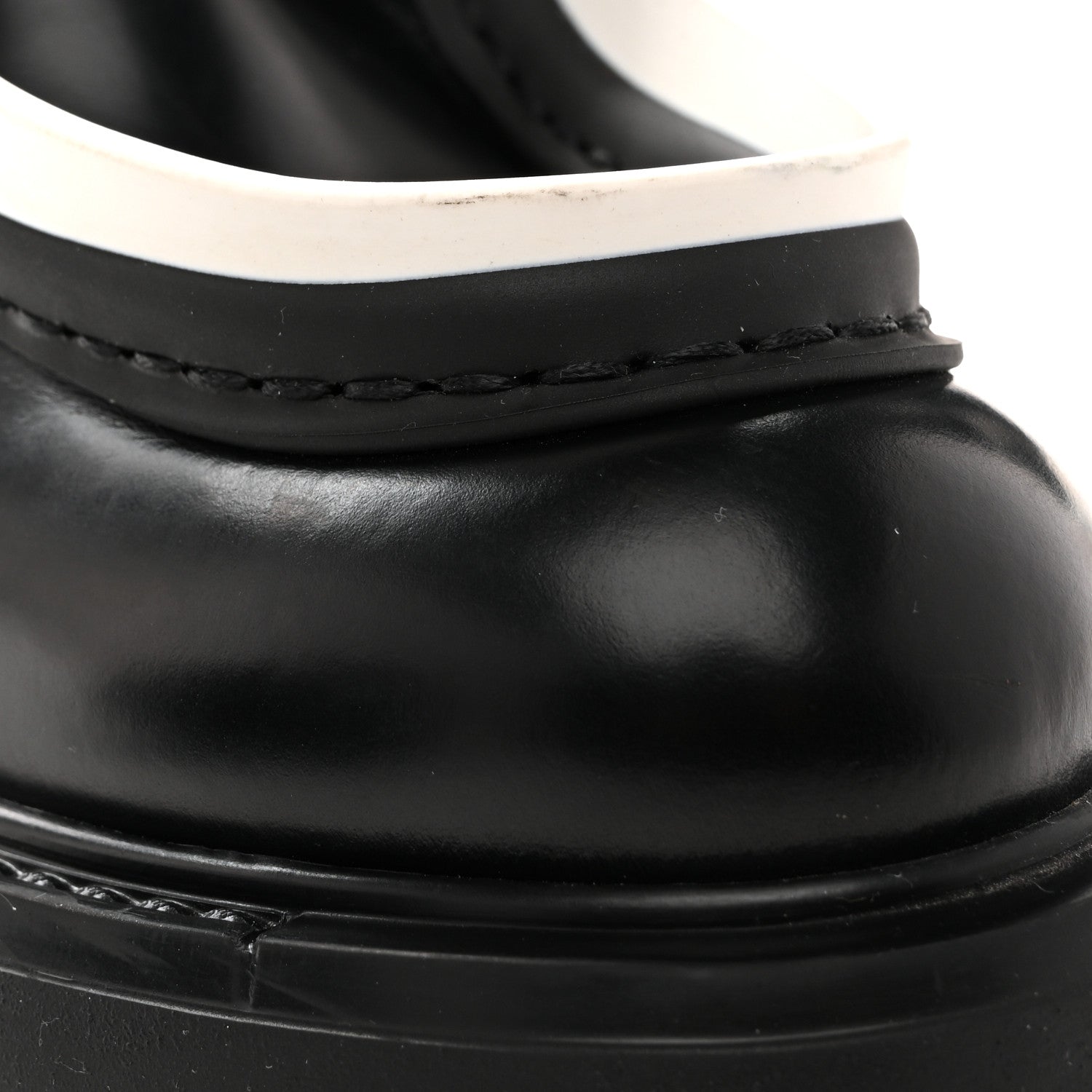 Spazzolato Rois Monolith 55mm Derby Loafers 36.5 Black White