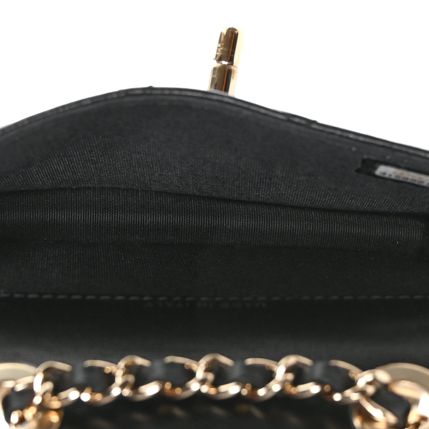 Lambskin Quilted Trendy CC Card Holder On Chain Black