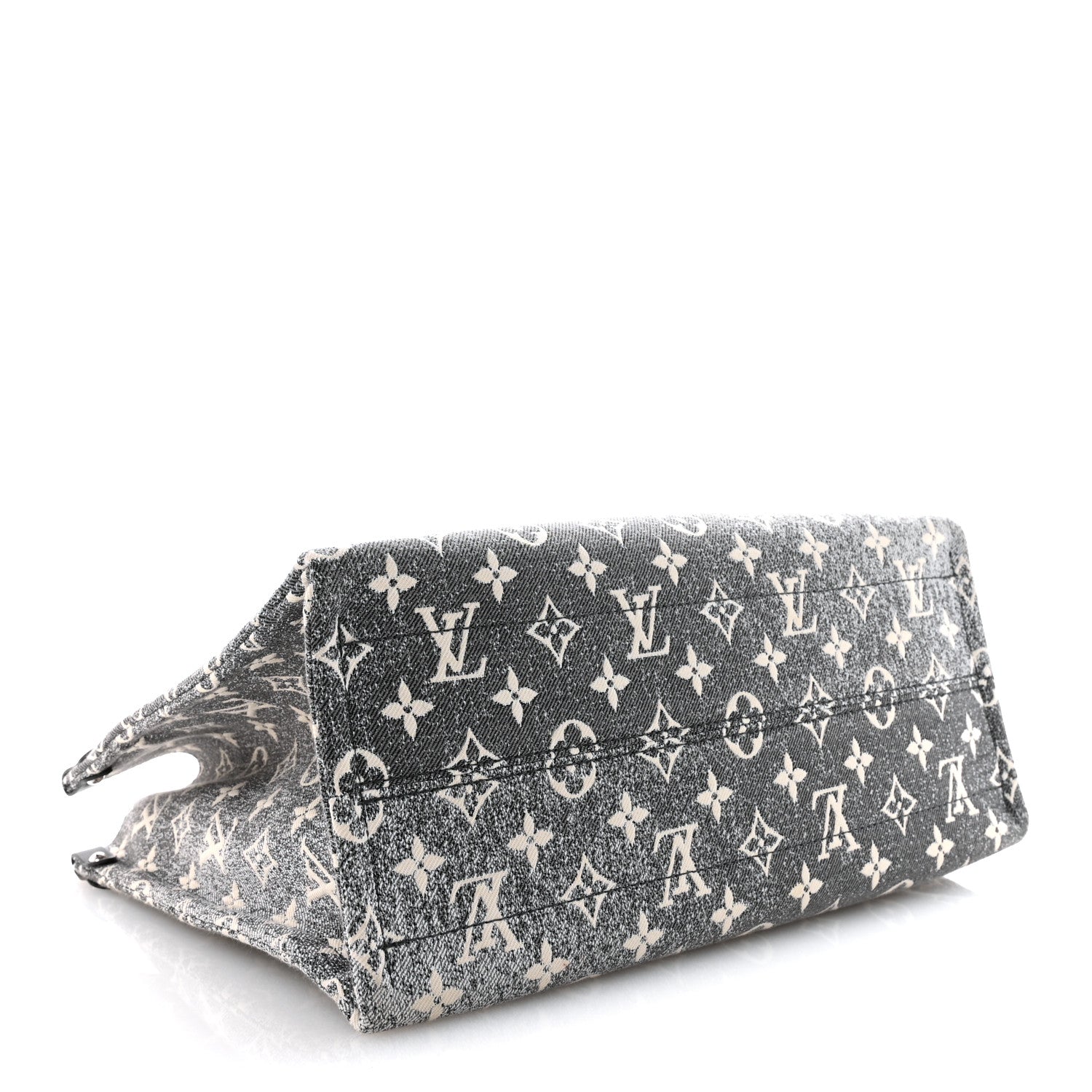 Monogram Jacquard Denim Onthego MM Black