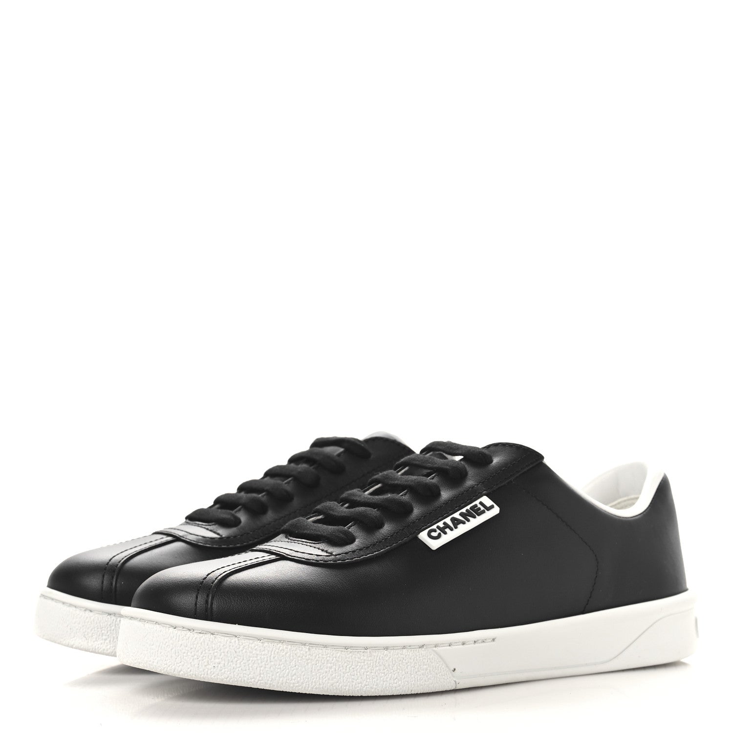 Calfskin CC Womens Sneakers 36.5 Black