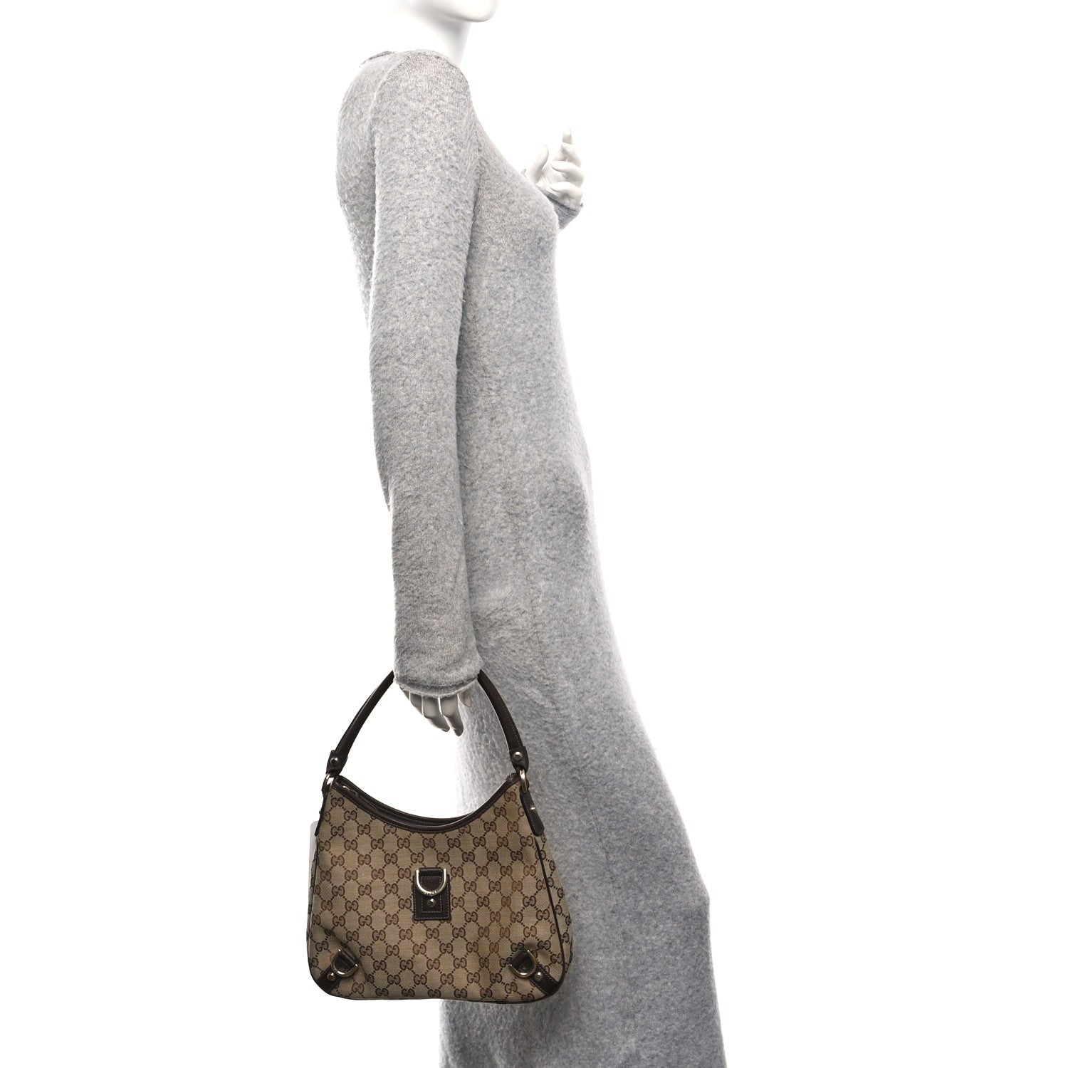Monogram Medium Abbey D Ring Hobo Brown