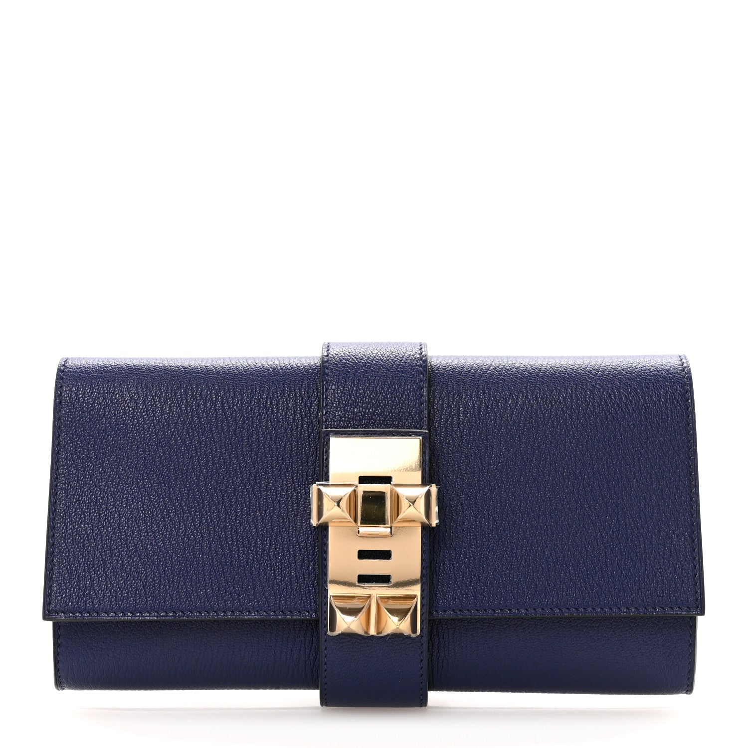 Chevre Mysore Medor 23 Clutch Bleu Encre