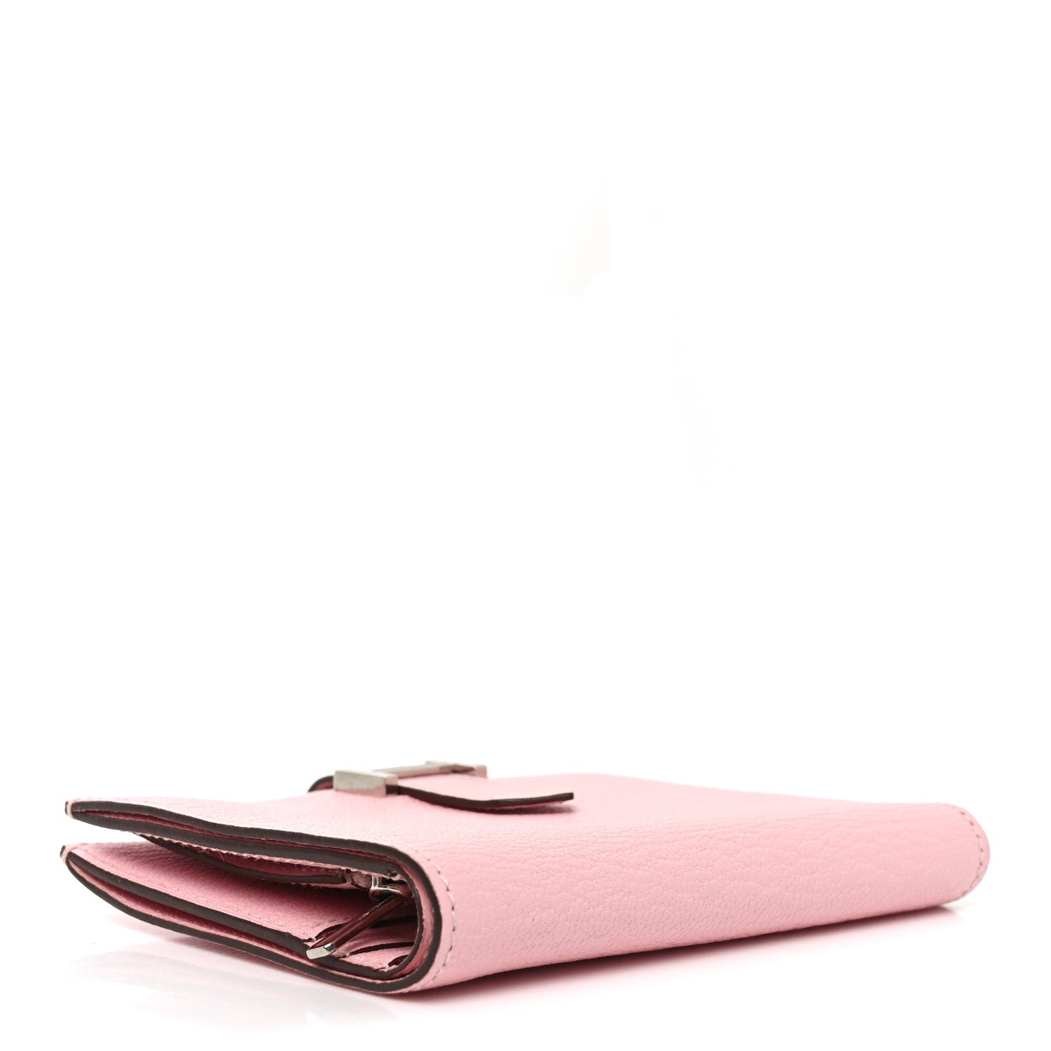 Chevre Mysore Bearn Compact Wallet Rose Sakura