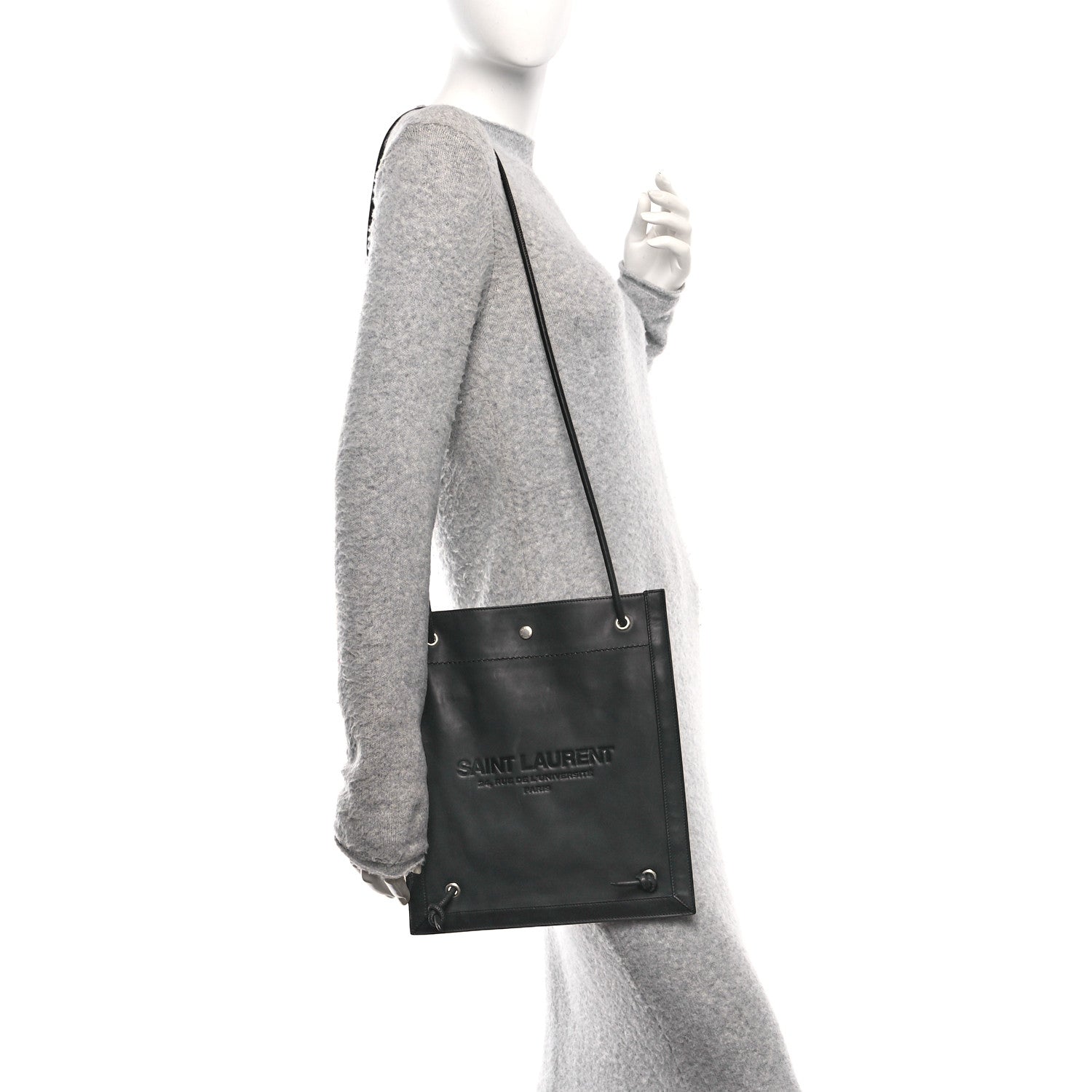 Calfskin Universite Crossbody Bag Black