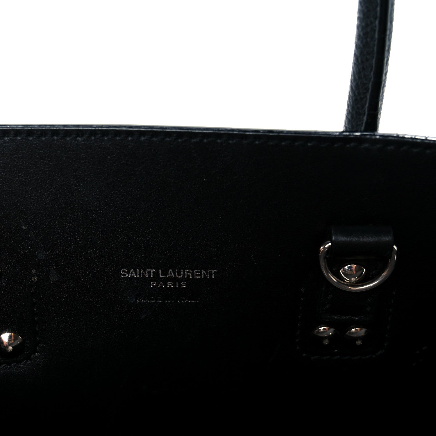 Grained Calfskin Baby Sac De Jour Black