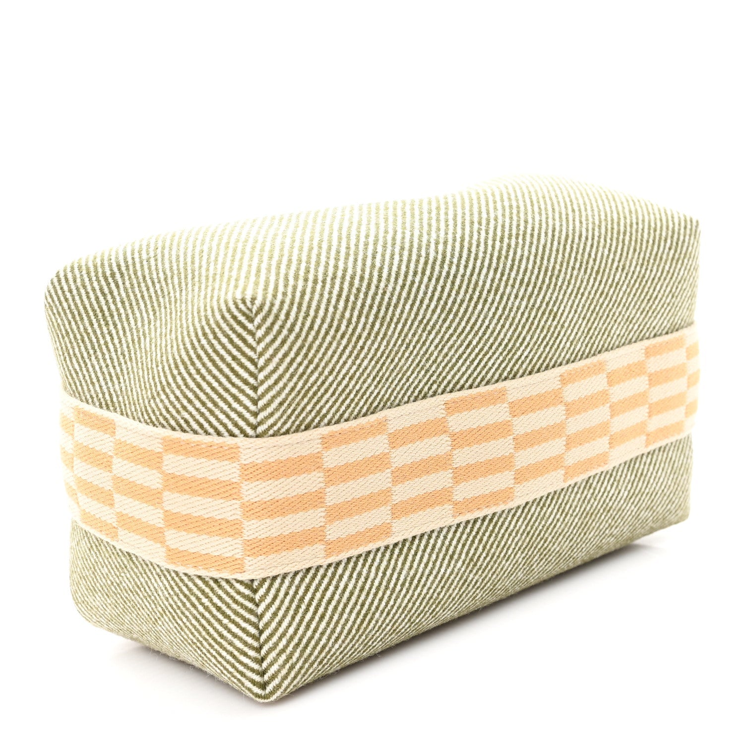 Wool Small Bride-A-Brac H Natte Pouch Vert Foret