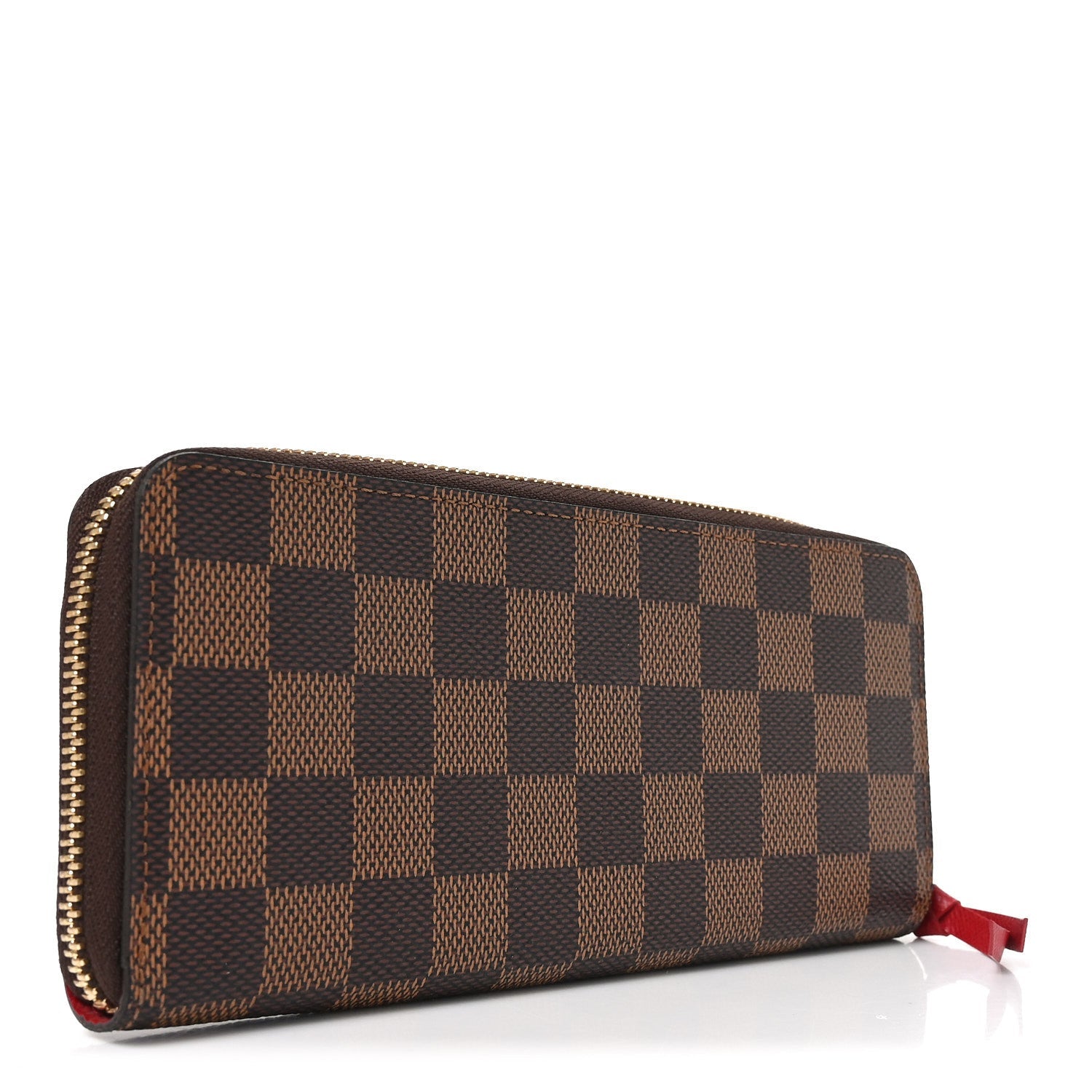 Damier Ebene Clemence Wallet Cherry