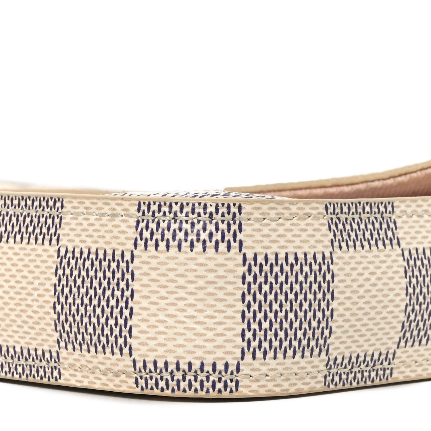 Damier Azur Pochette Felicie Chain Wallet Rose Ballerine