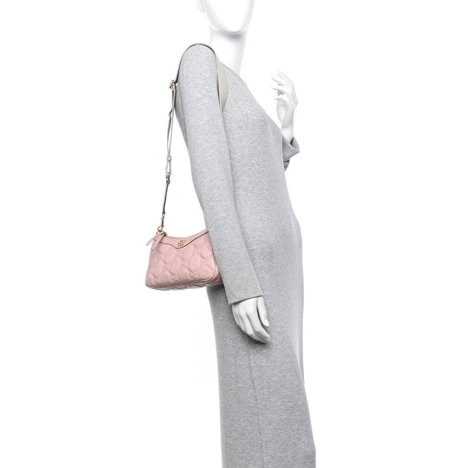 Calfskin GG Matelasse Chain Handbag Perfect Pink Natural