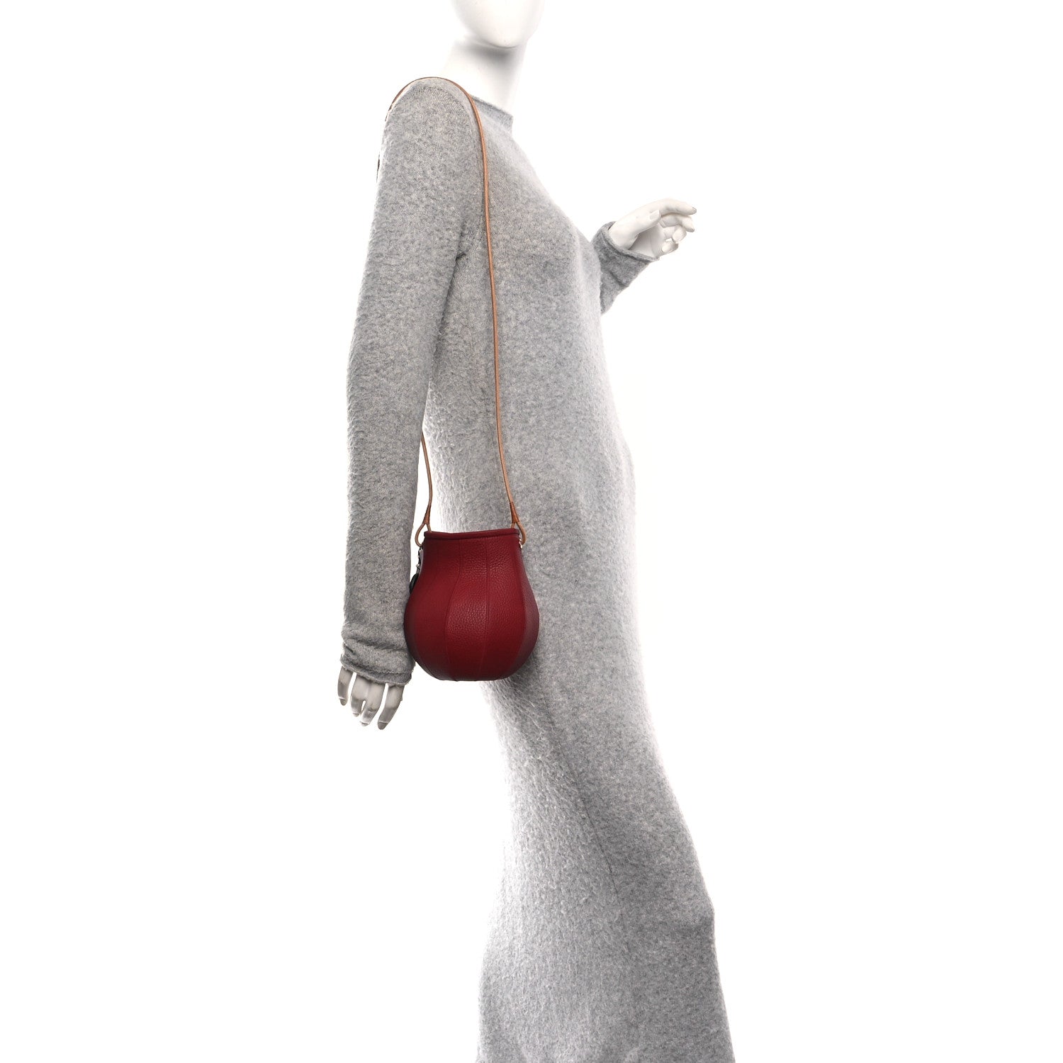 Taurillon Clemence Petit H Bitter Apple Bag Rouge H