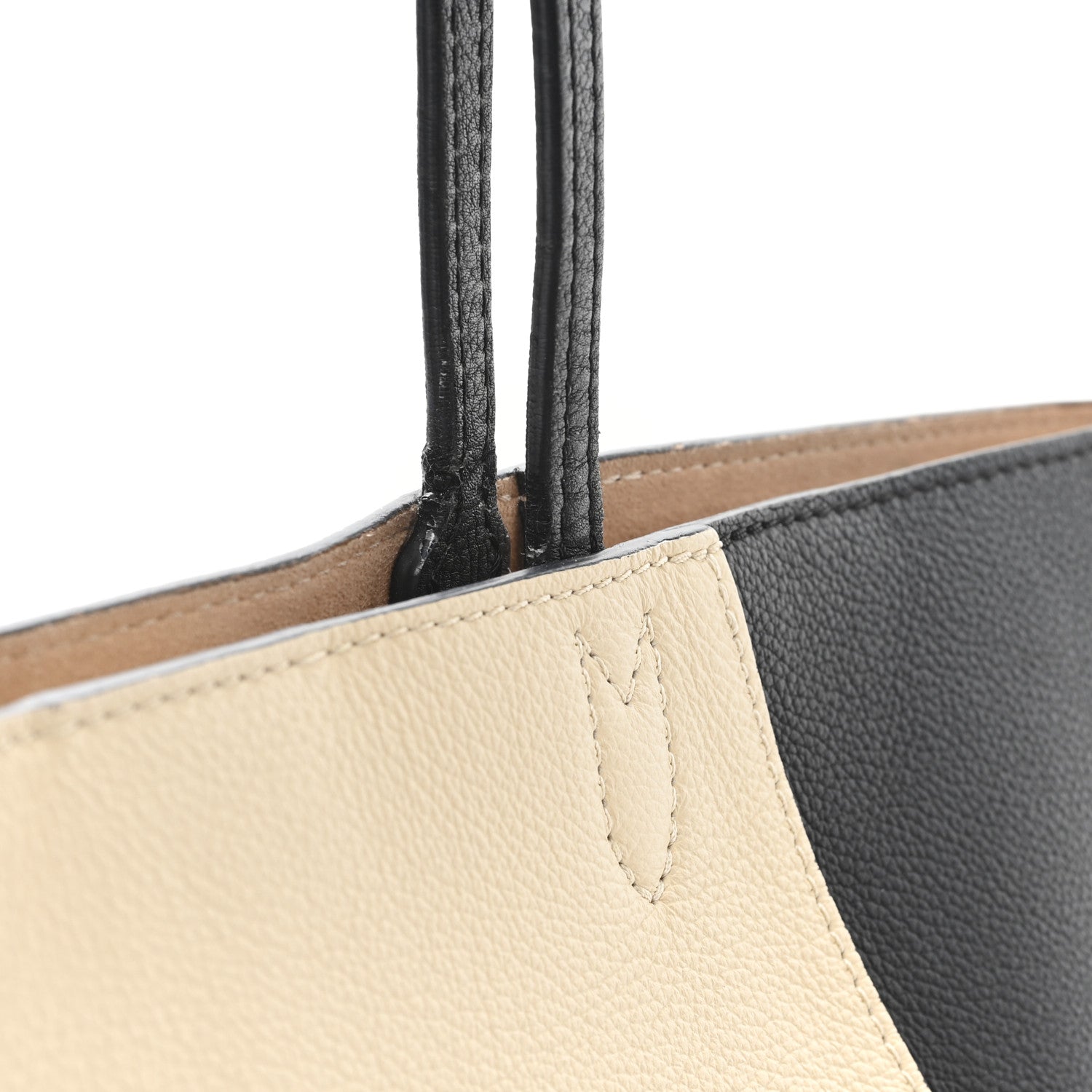 Calfskin Lockme Cabas Vanille Black