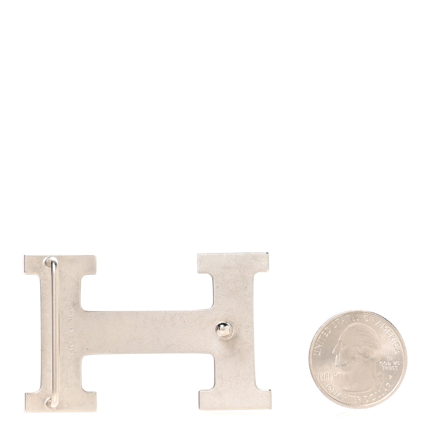 Palladium Guilloche 32mm H Belt Buckle