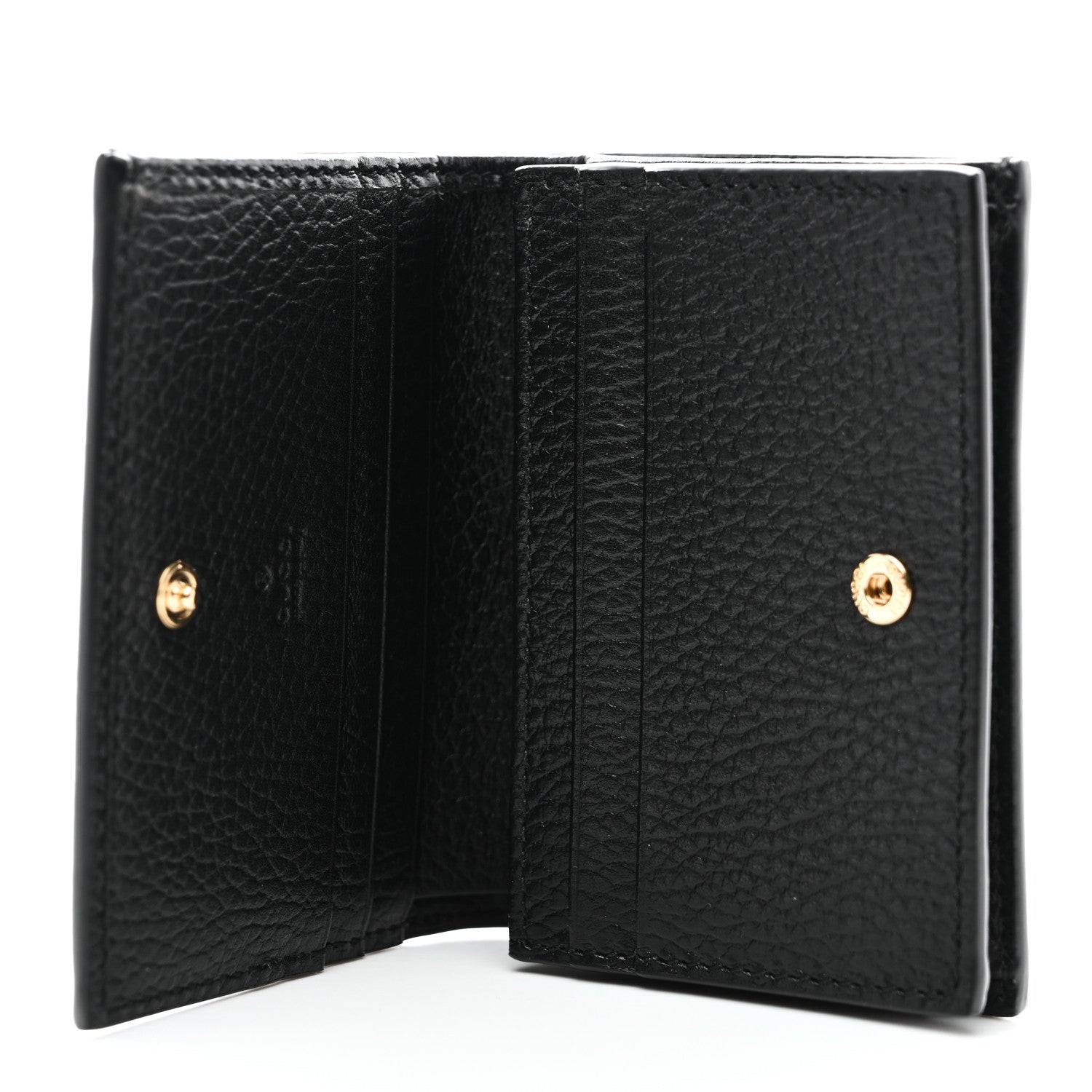 Dollar Calfskin GG Supreme Monogram GG Marmont Card Case Black Beige Ebony