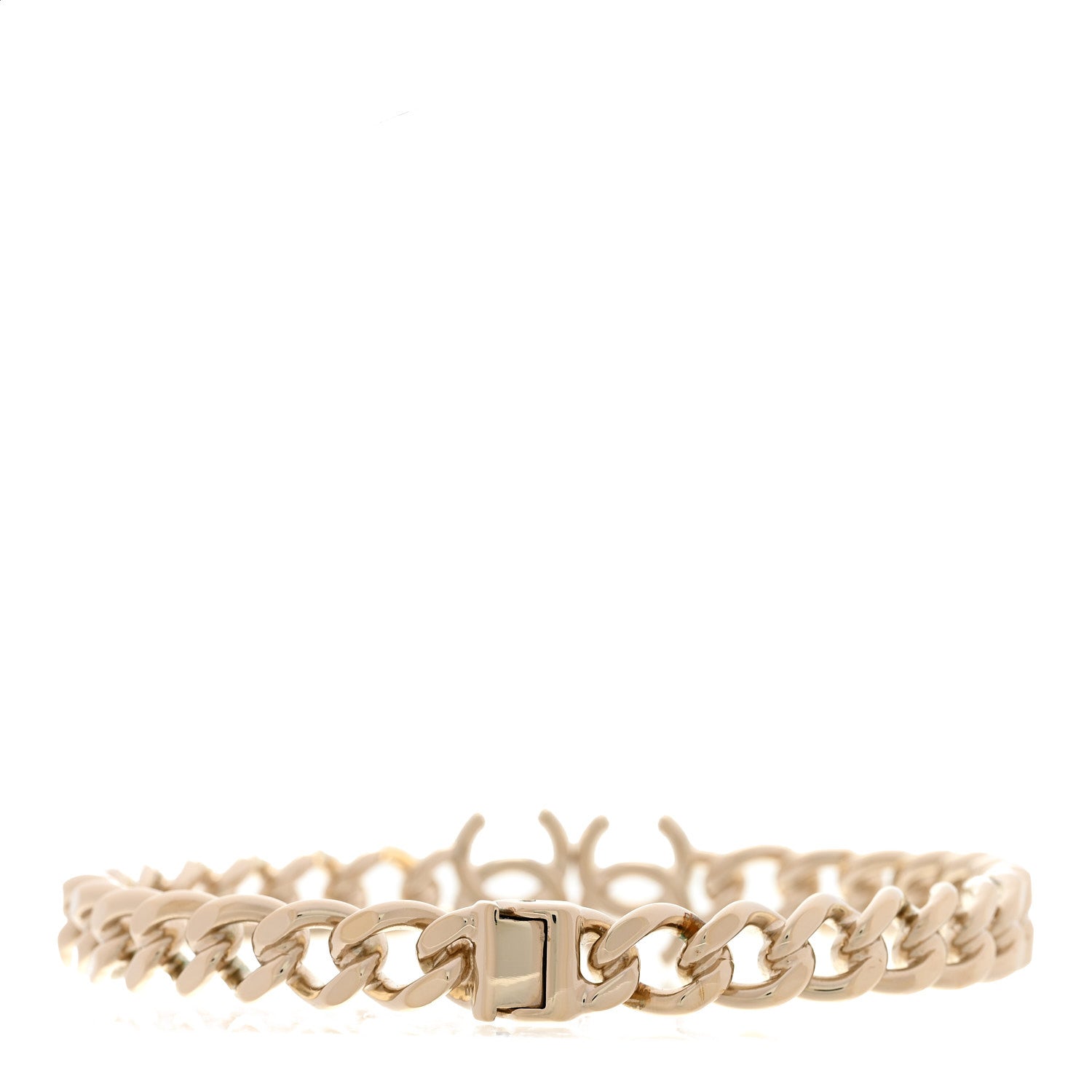 Metal CC Chain Link Choker Necklace M Gold