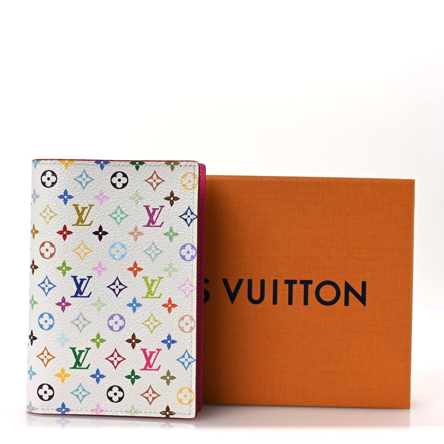 LV X TM Monogram Multicolor Passport Cover White