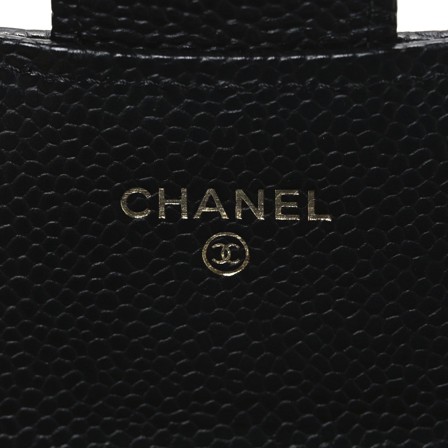 Caviar Quilted Large Gusset Flap Wallet Black