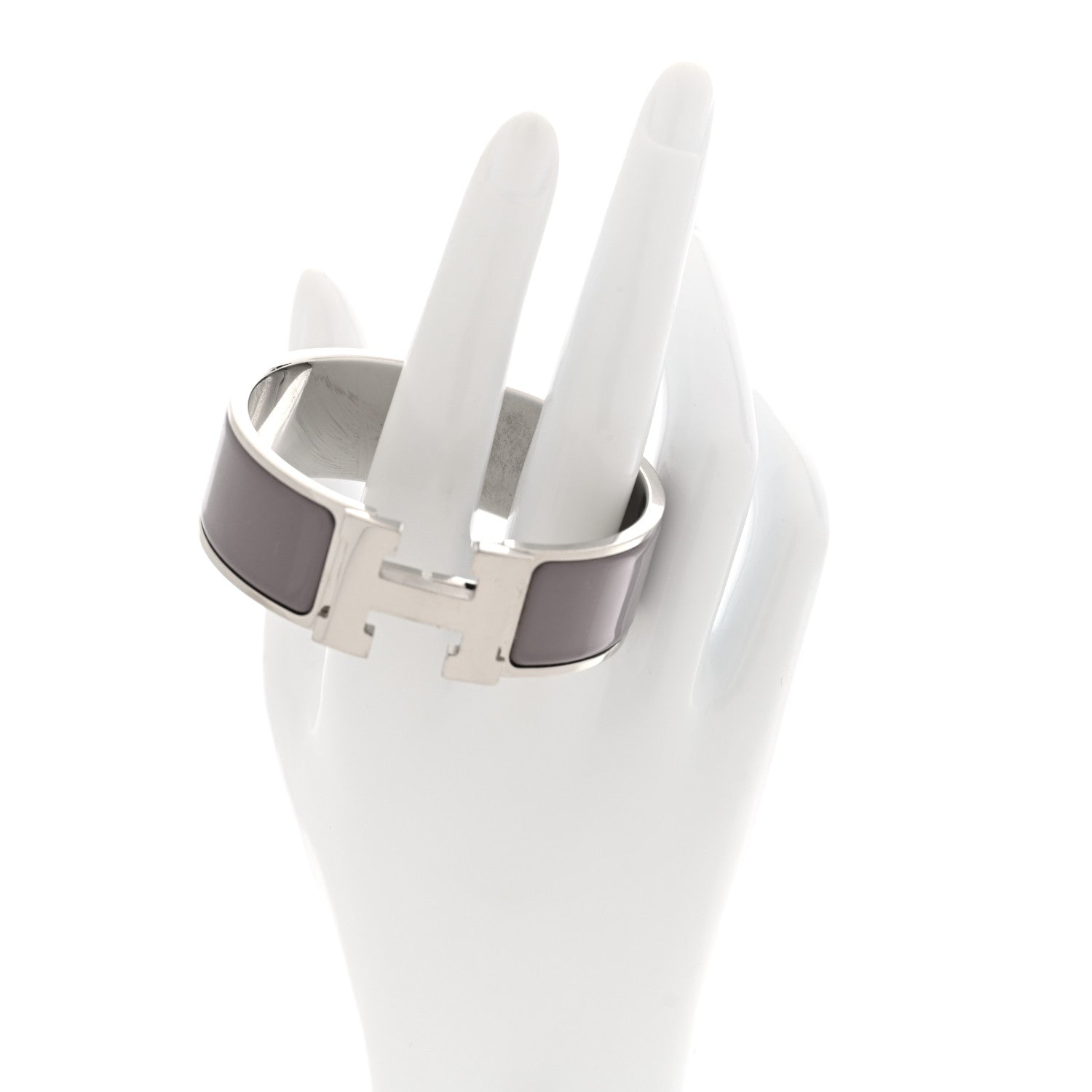 Enamel Wide Clic Clac H Bracelet PM Marron Glace