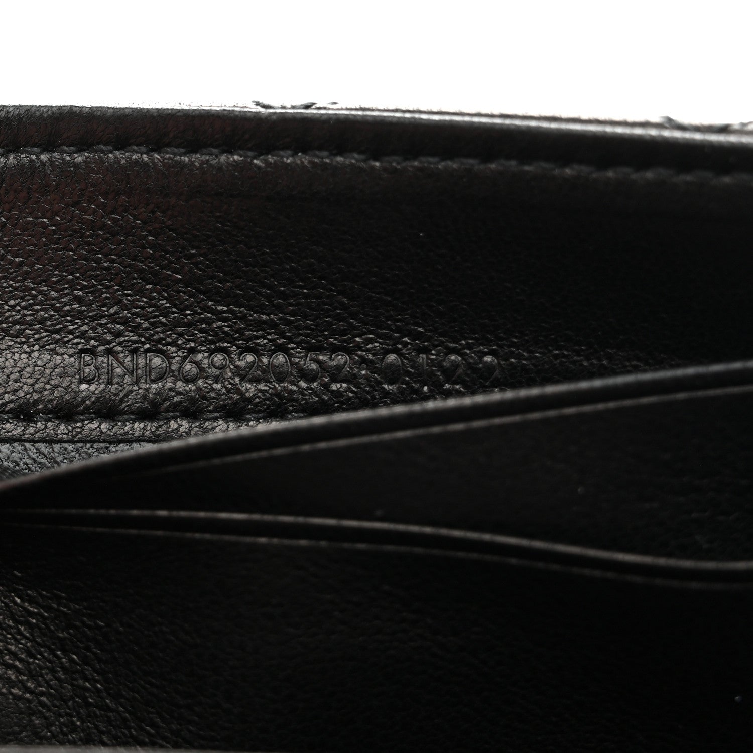 Lambskin Quilted Monogram Gaby Small Envelope Wallet Black