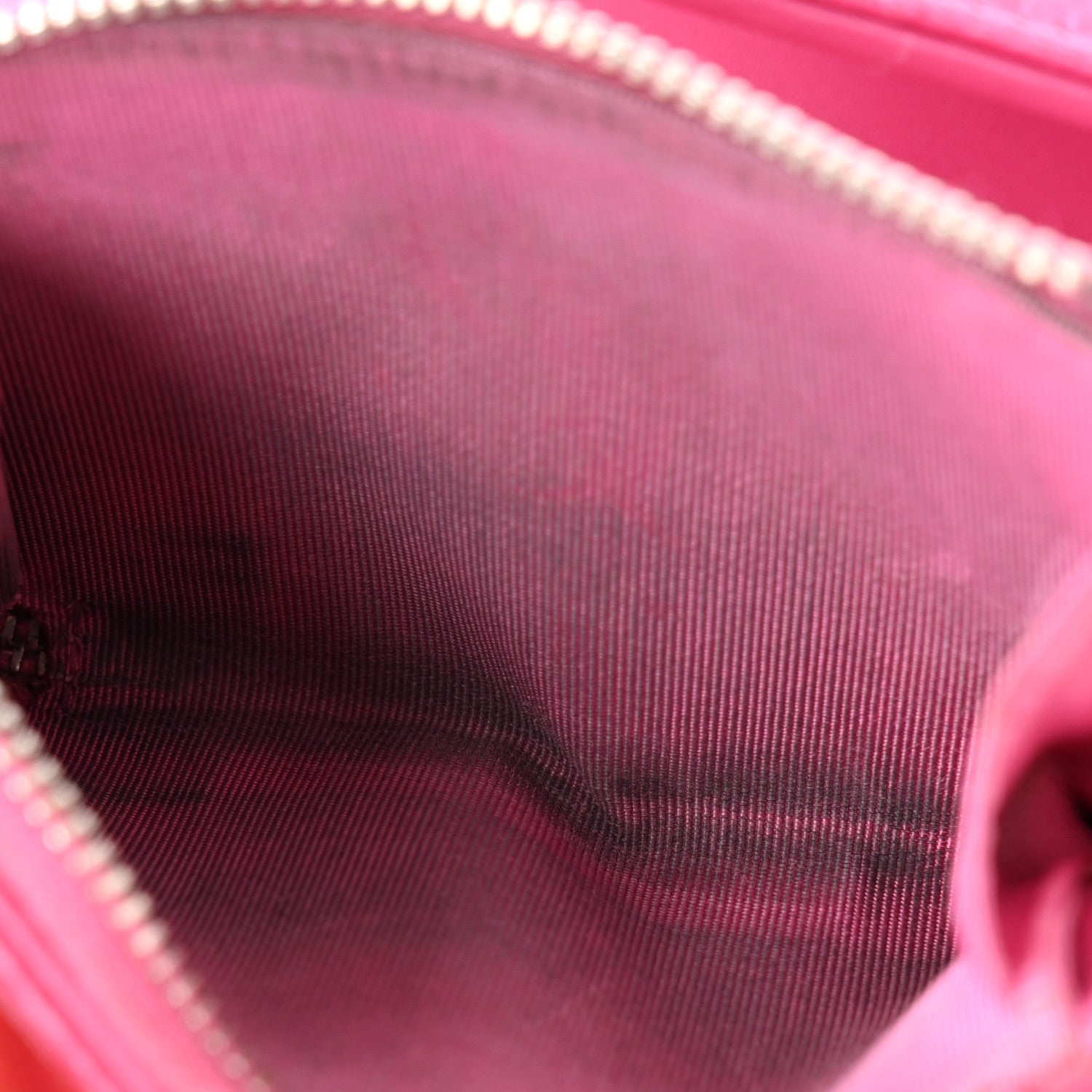 Caviar Quilted Compact Zipped Wallet Pink