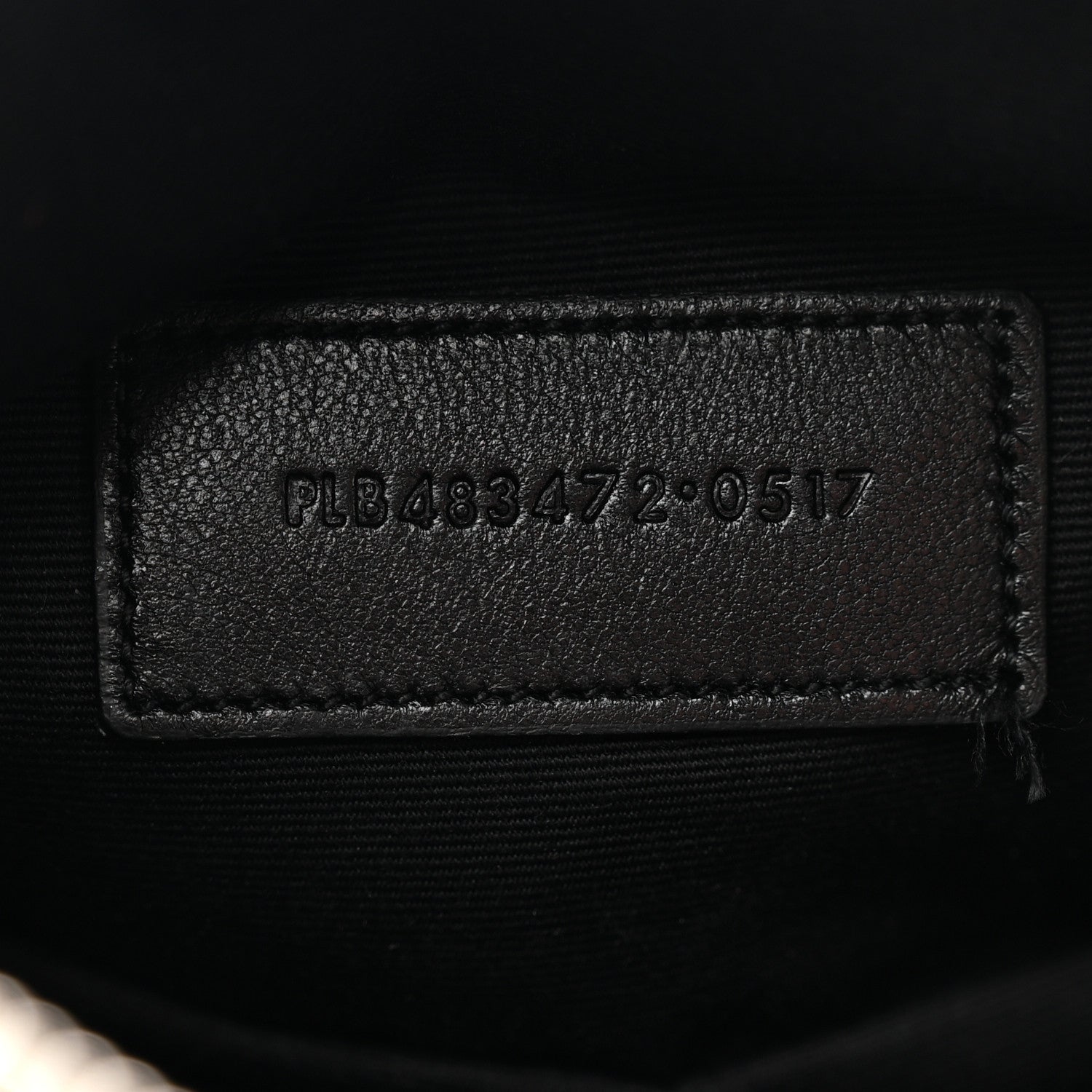 Calfskin Matelasse Chevron Monogram Pouch Black