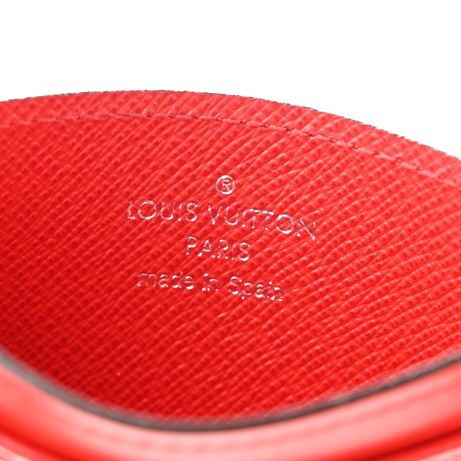 Epi Card Holder Coquelicot