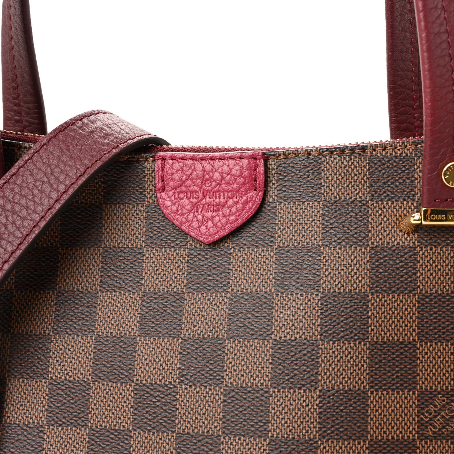 Damier Ebene Cuir Taurillon Hyde Park Fuchsia